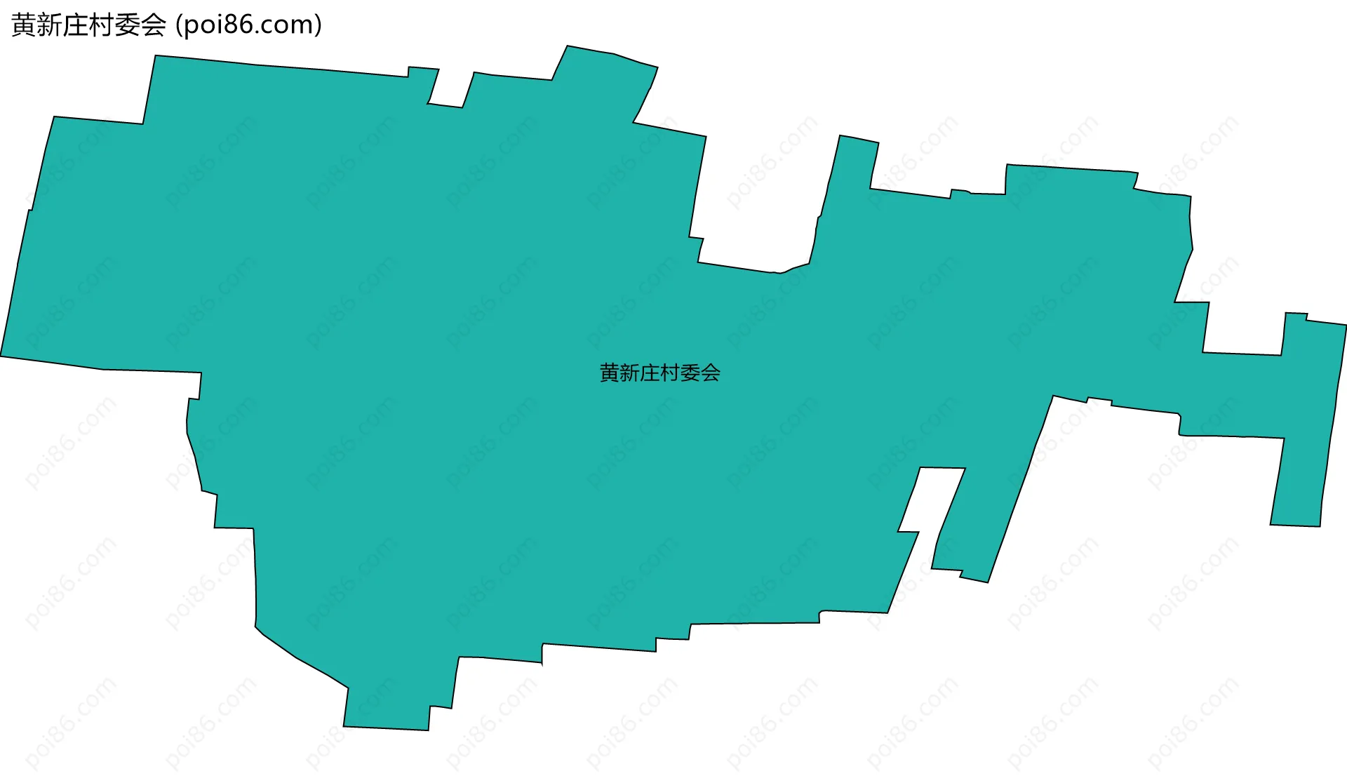 黄新庄村委会边界地图