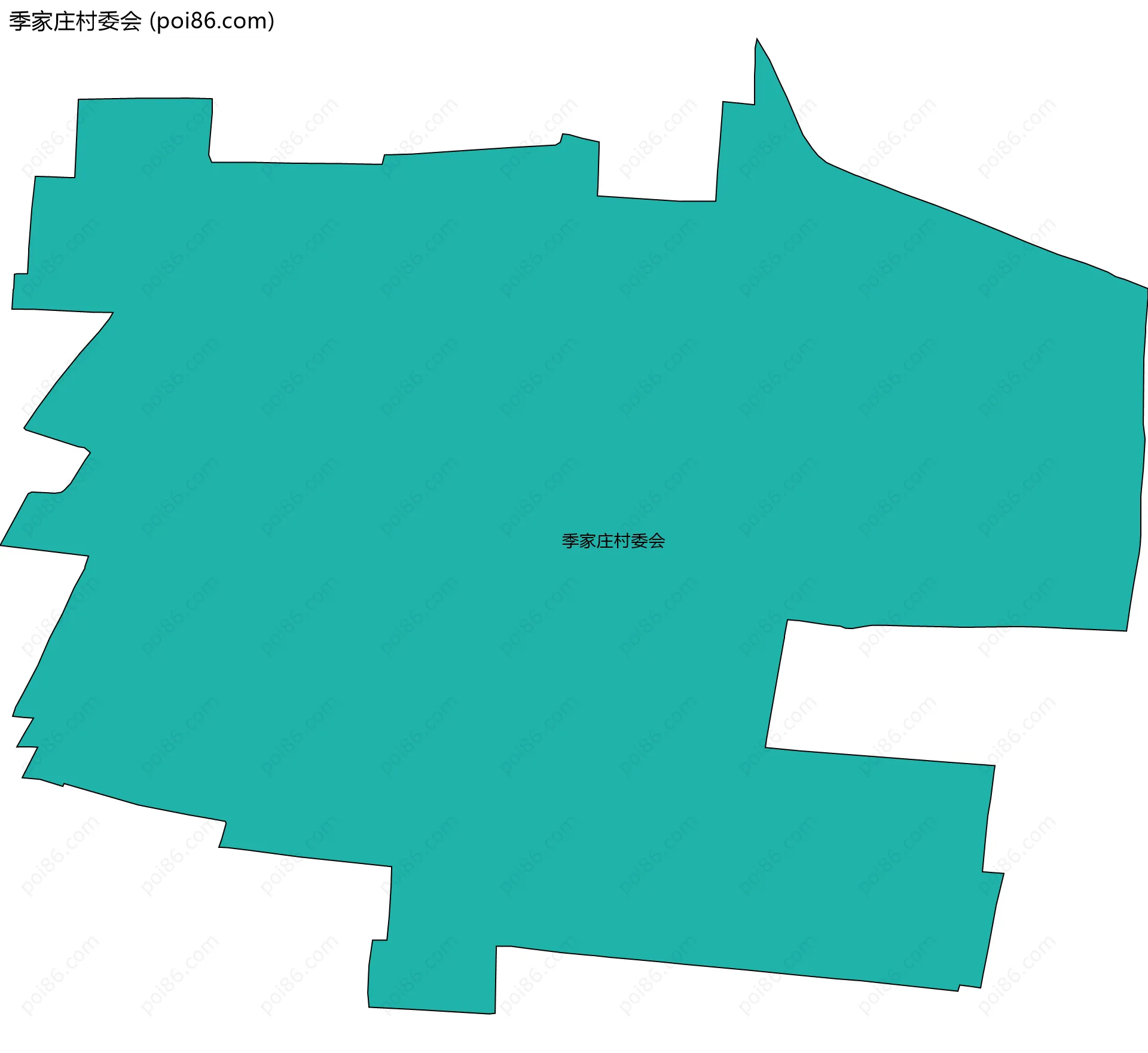 季家庄村委会边界地图