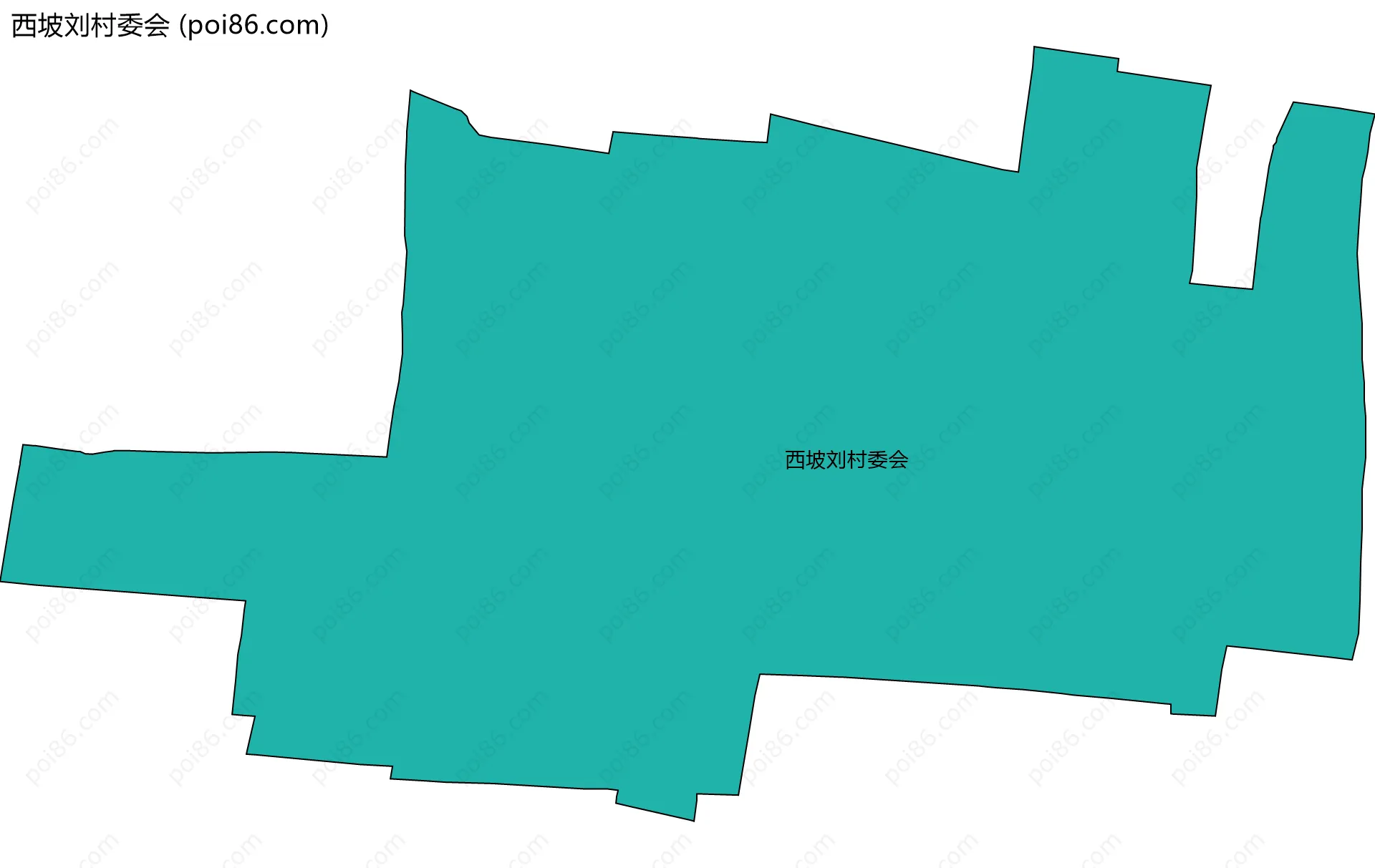 西坡刘村委会边界地图