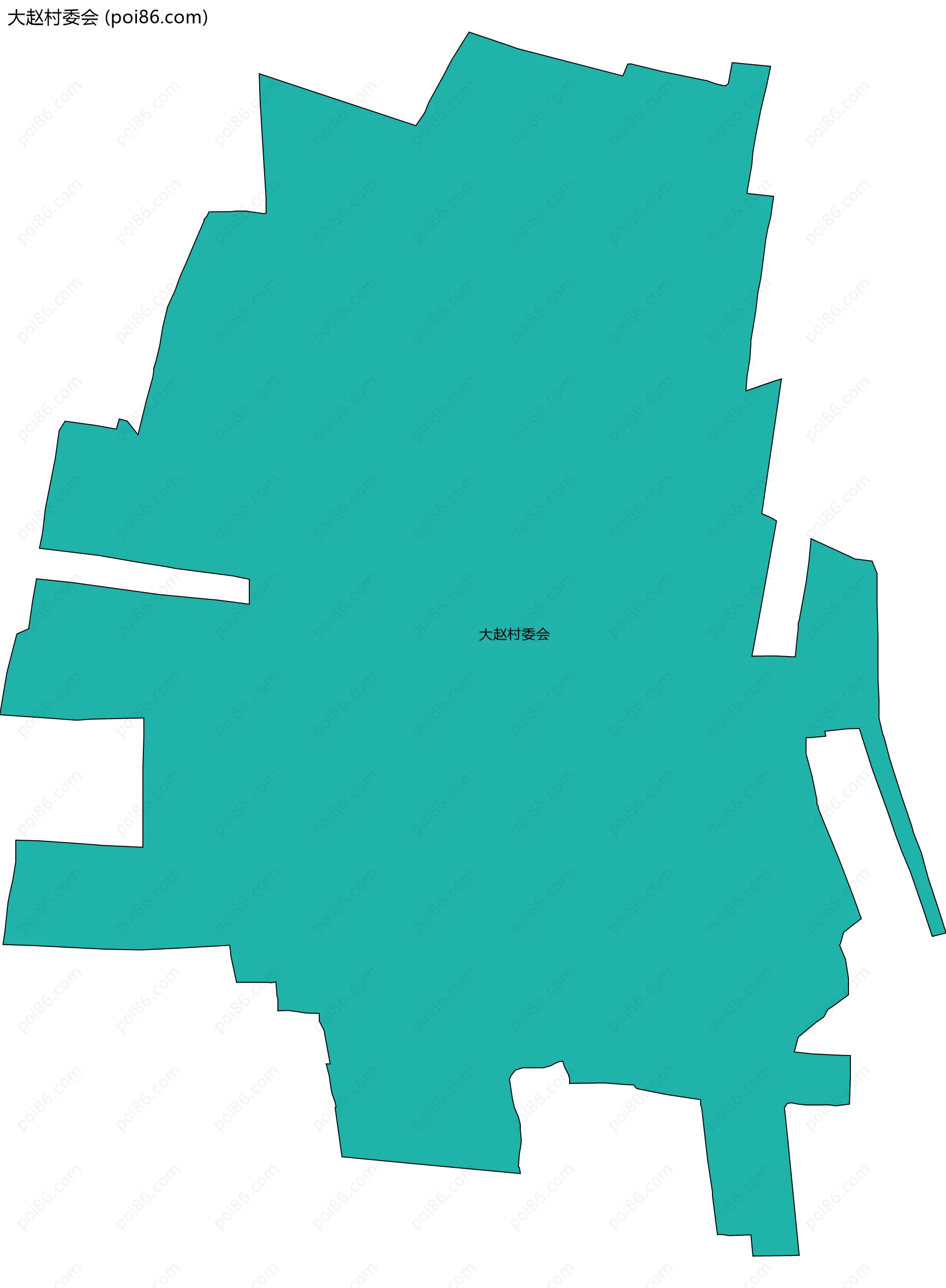 大赵村委会边界地图