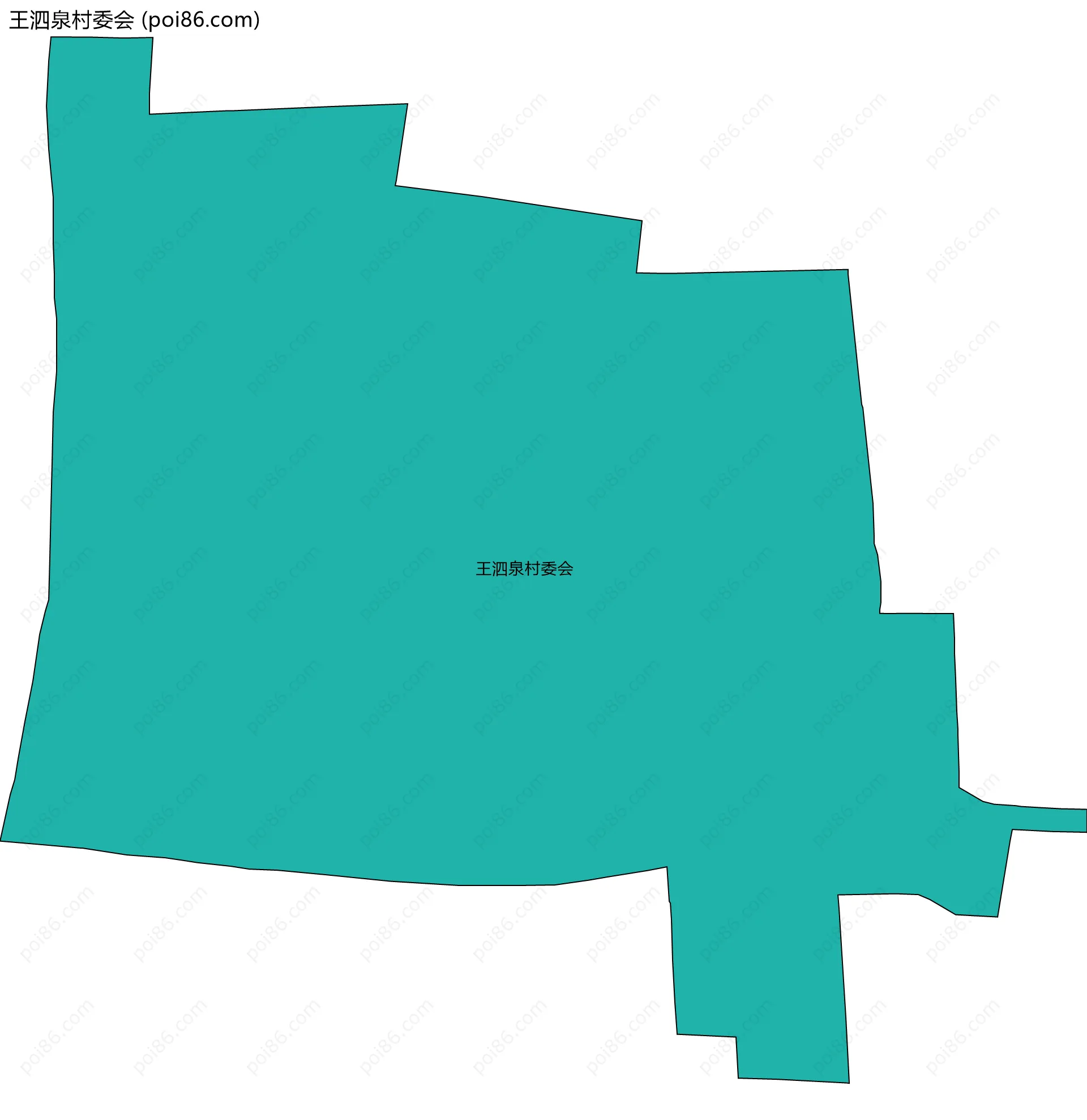 王泗泉村委会边界地图
