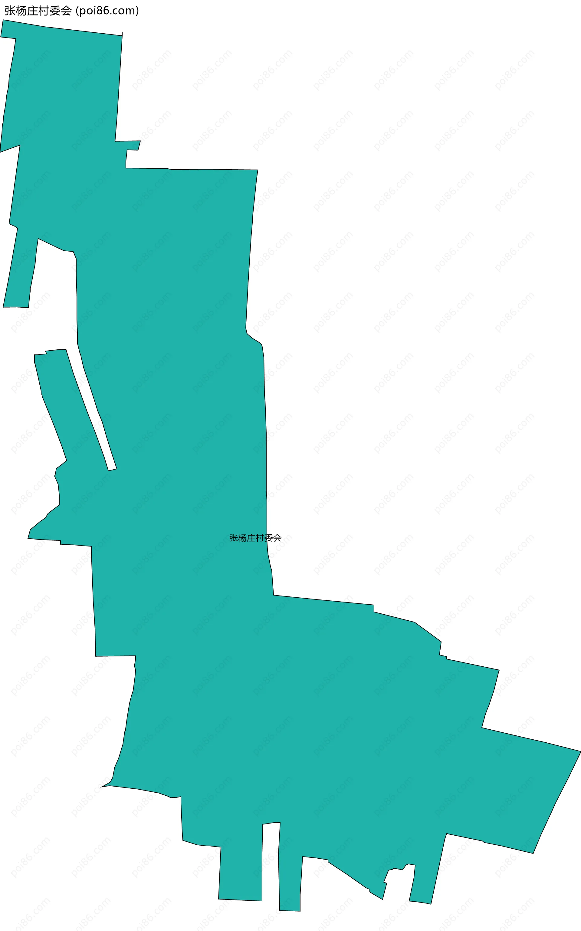 张杨庄村委会边界地图