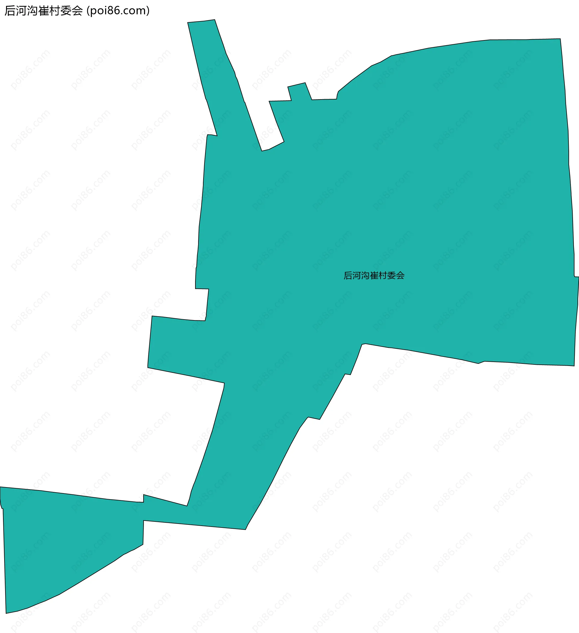 后河沟崔村委会边界地图