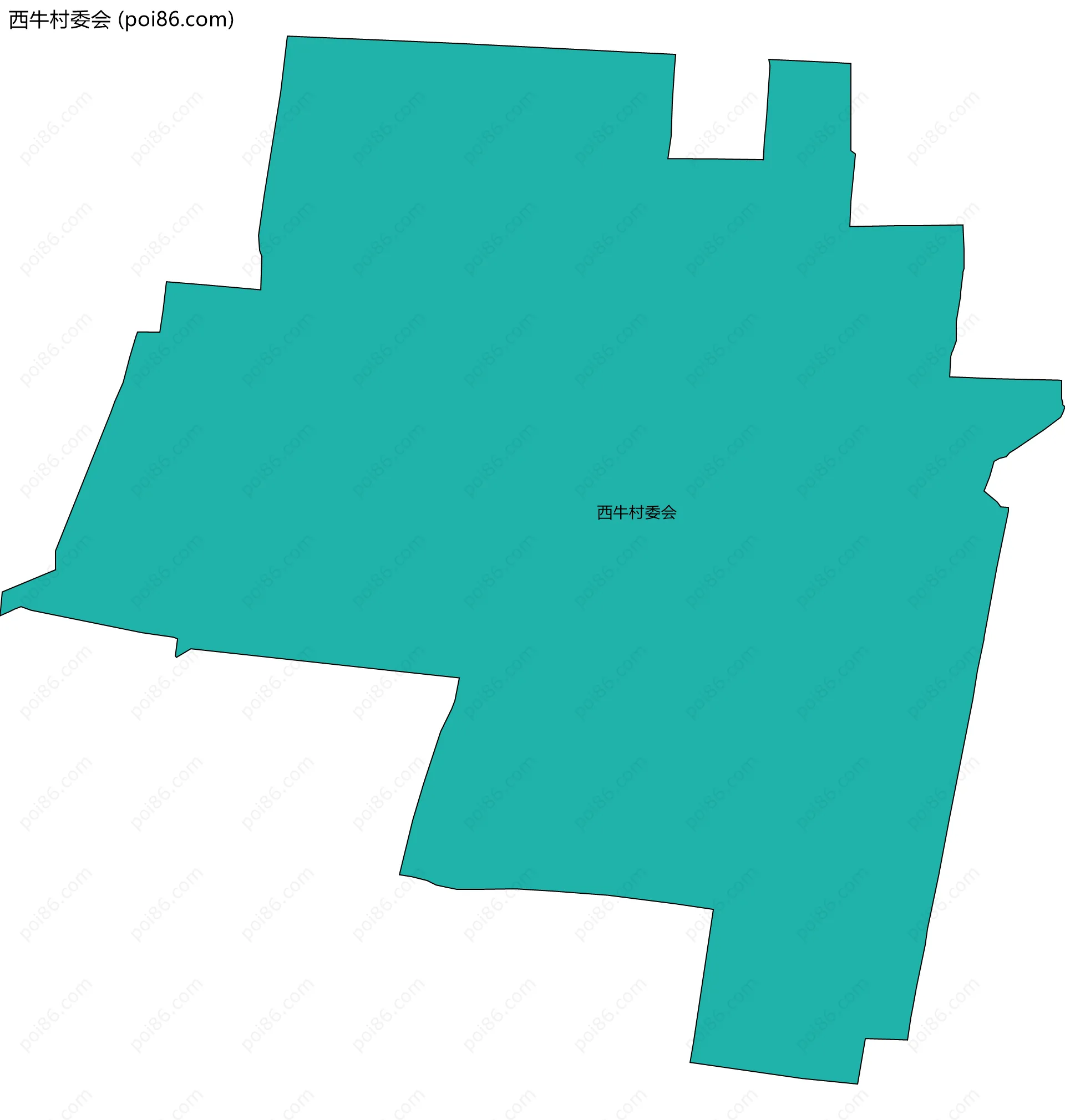 西牛村委会边界地图