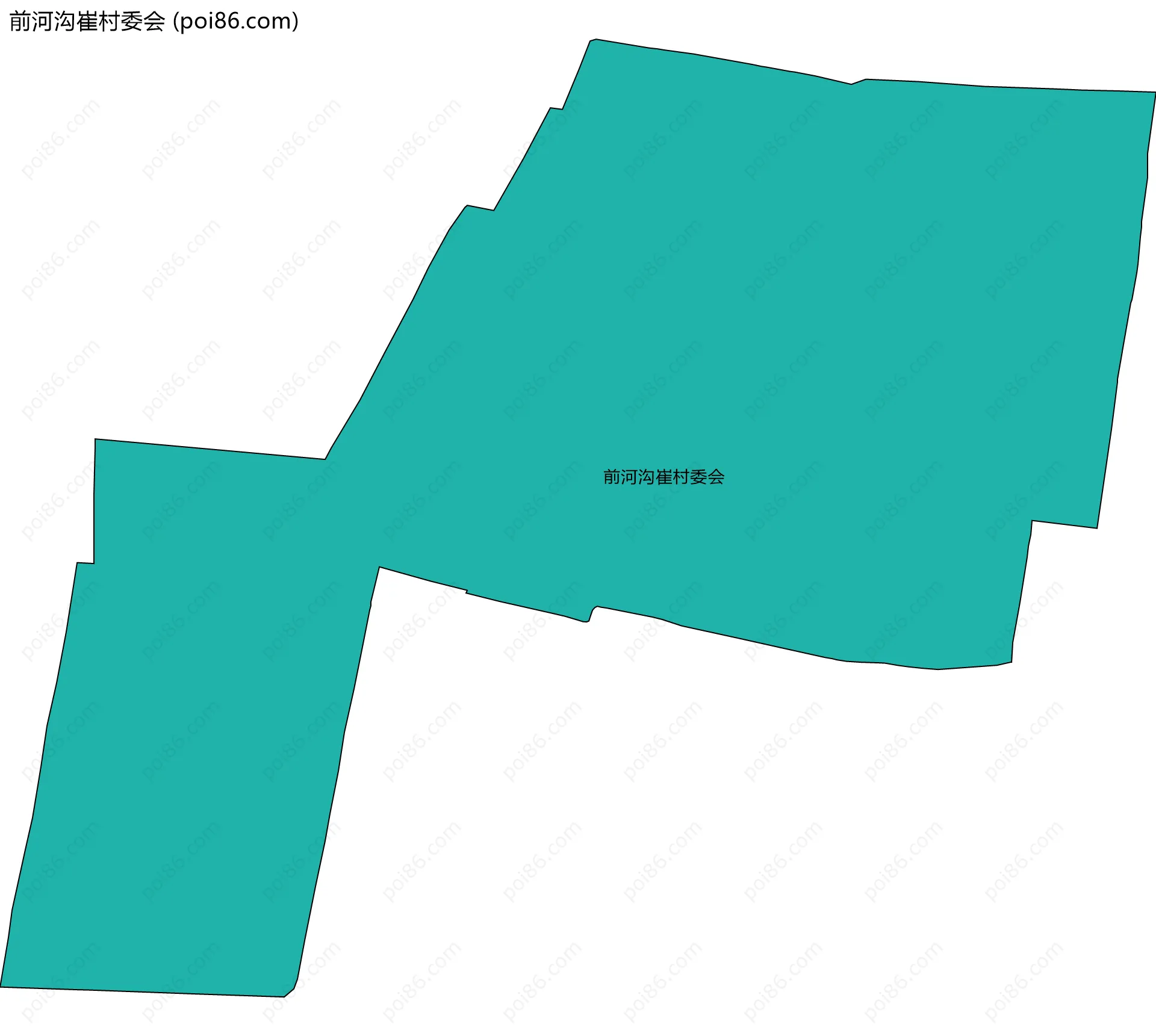 前河沟崔村委会边界地图