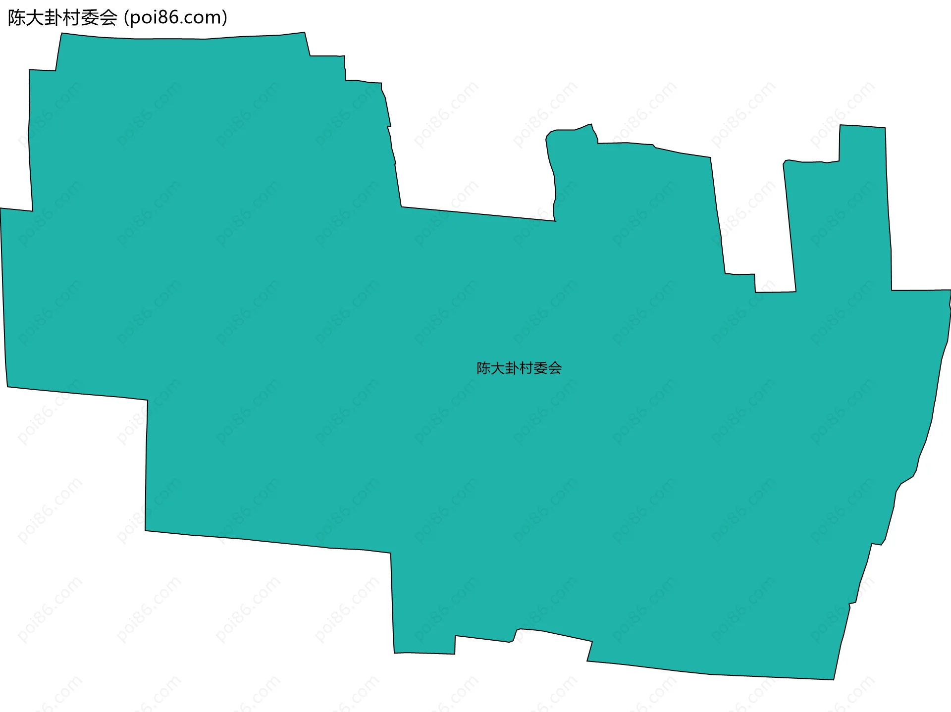 陈大卦村委会边界地图