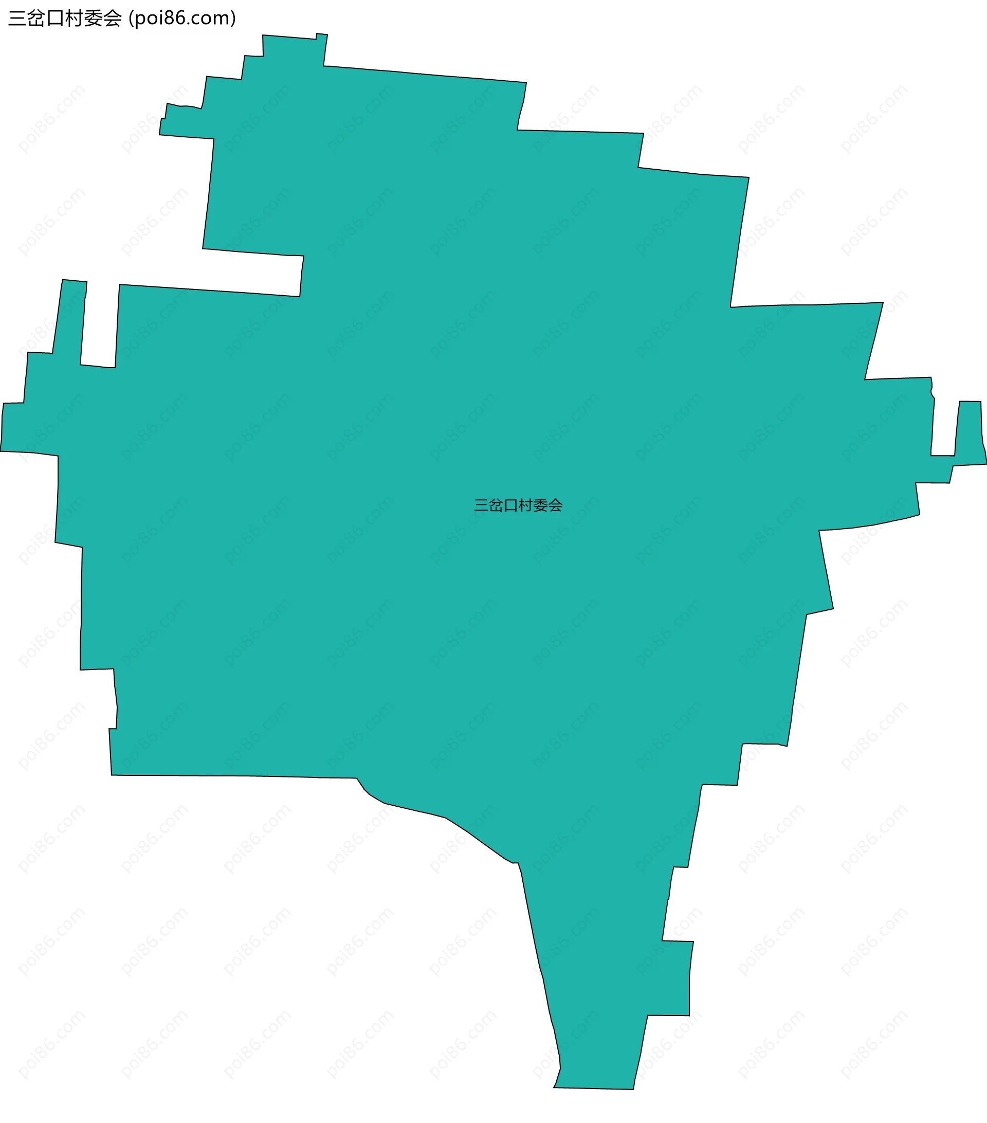 三岔口村委会边界地图