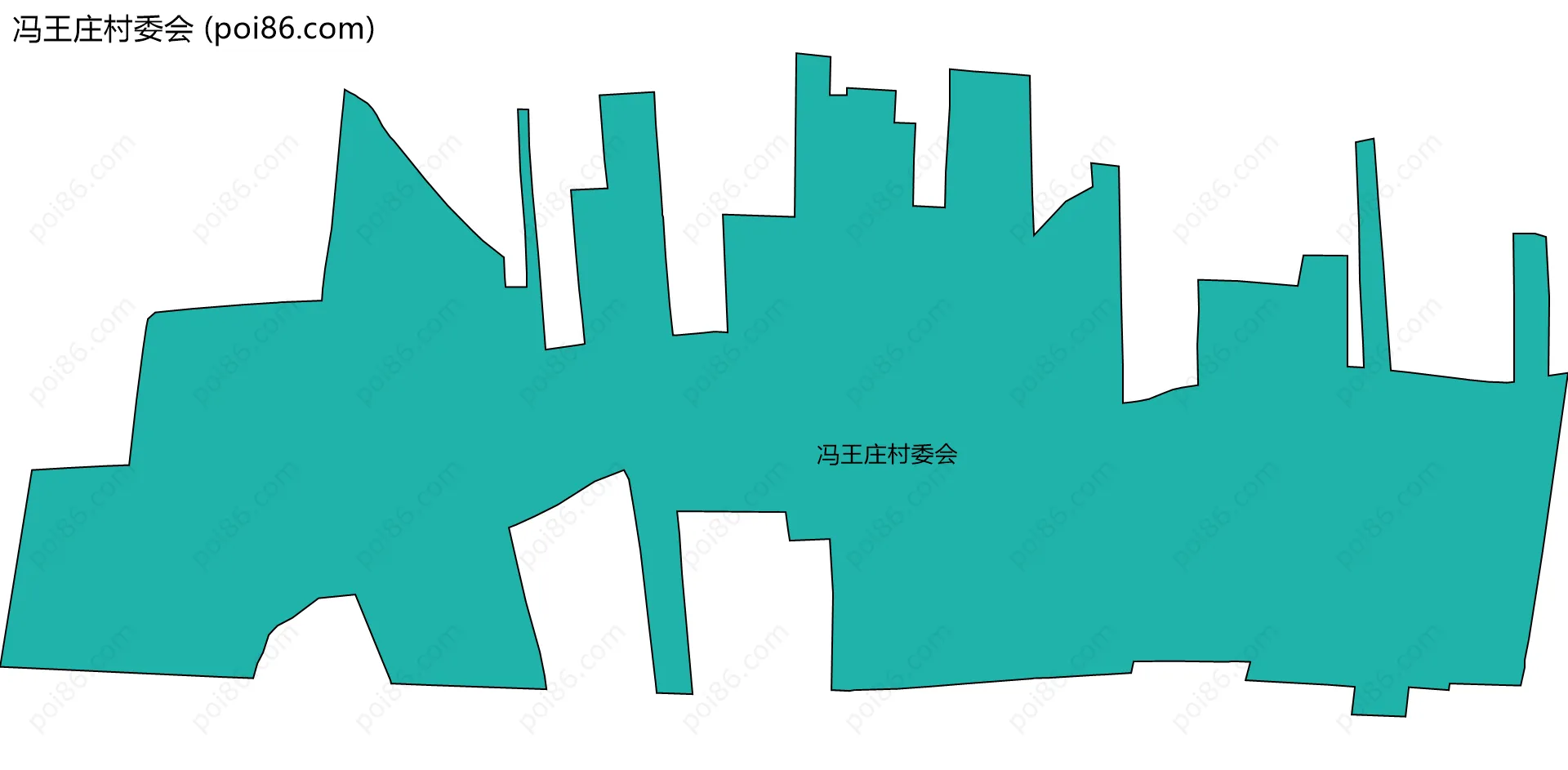 冯王庄村委会边界地图