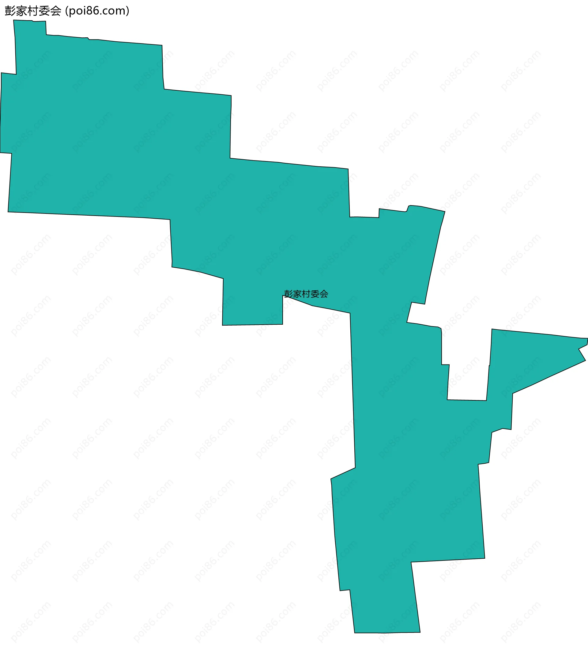 彭家村委会边界地图