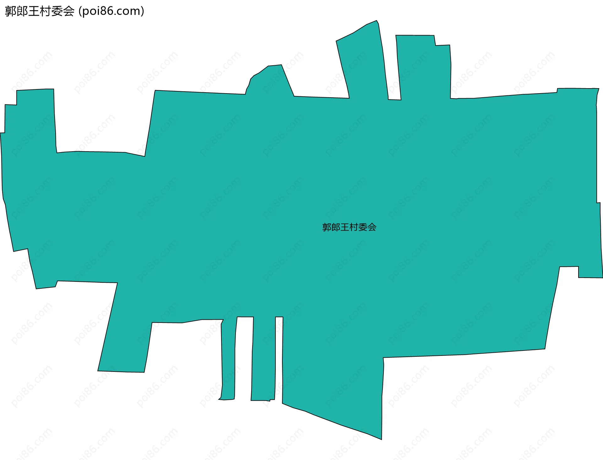 郭郎王村委会边界地图