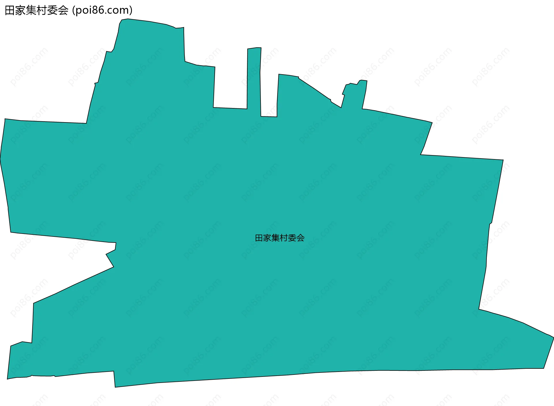 田家集村委会边界地图