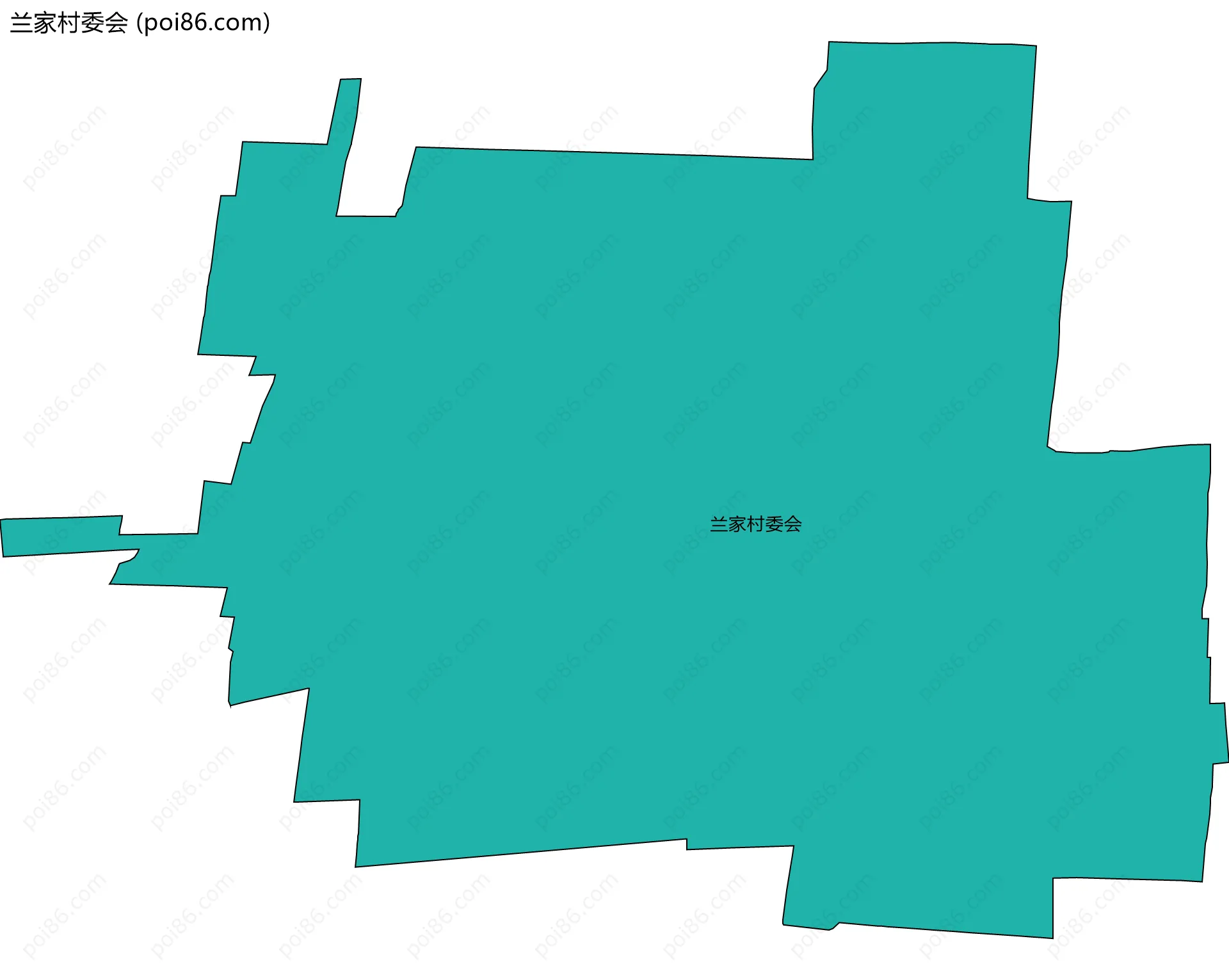 兰家村委会边界地图