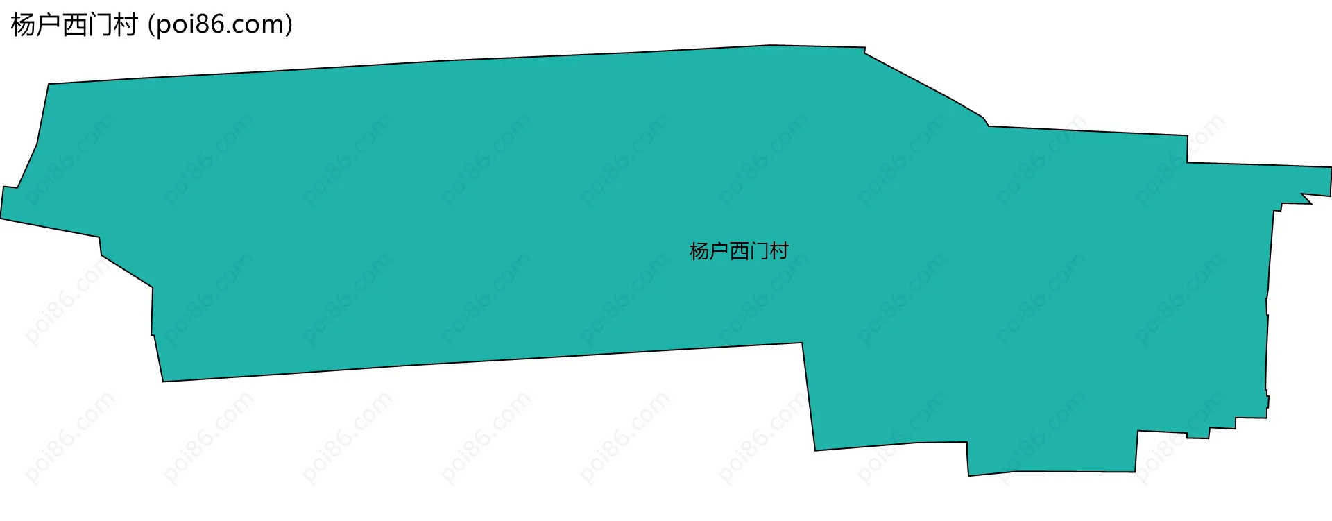 杨户西门村边界地图