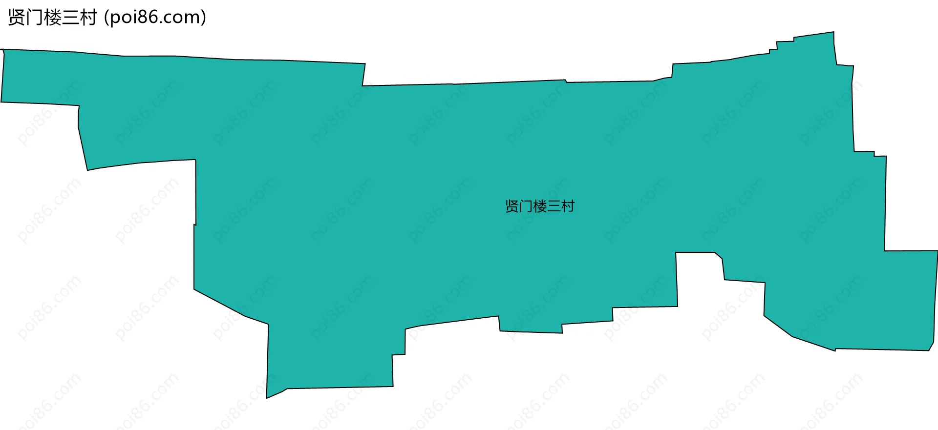 贤门楼三村边界地图