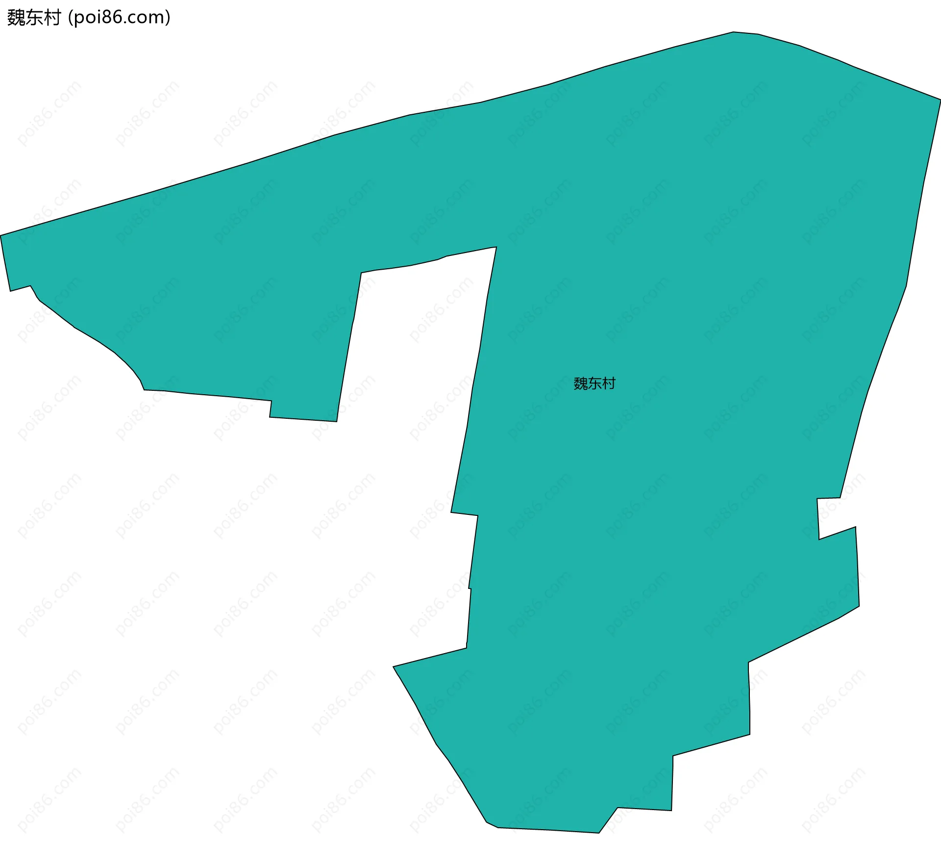 魏东村边界地图