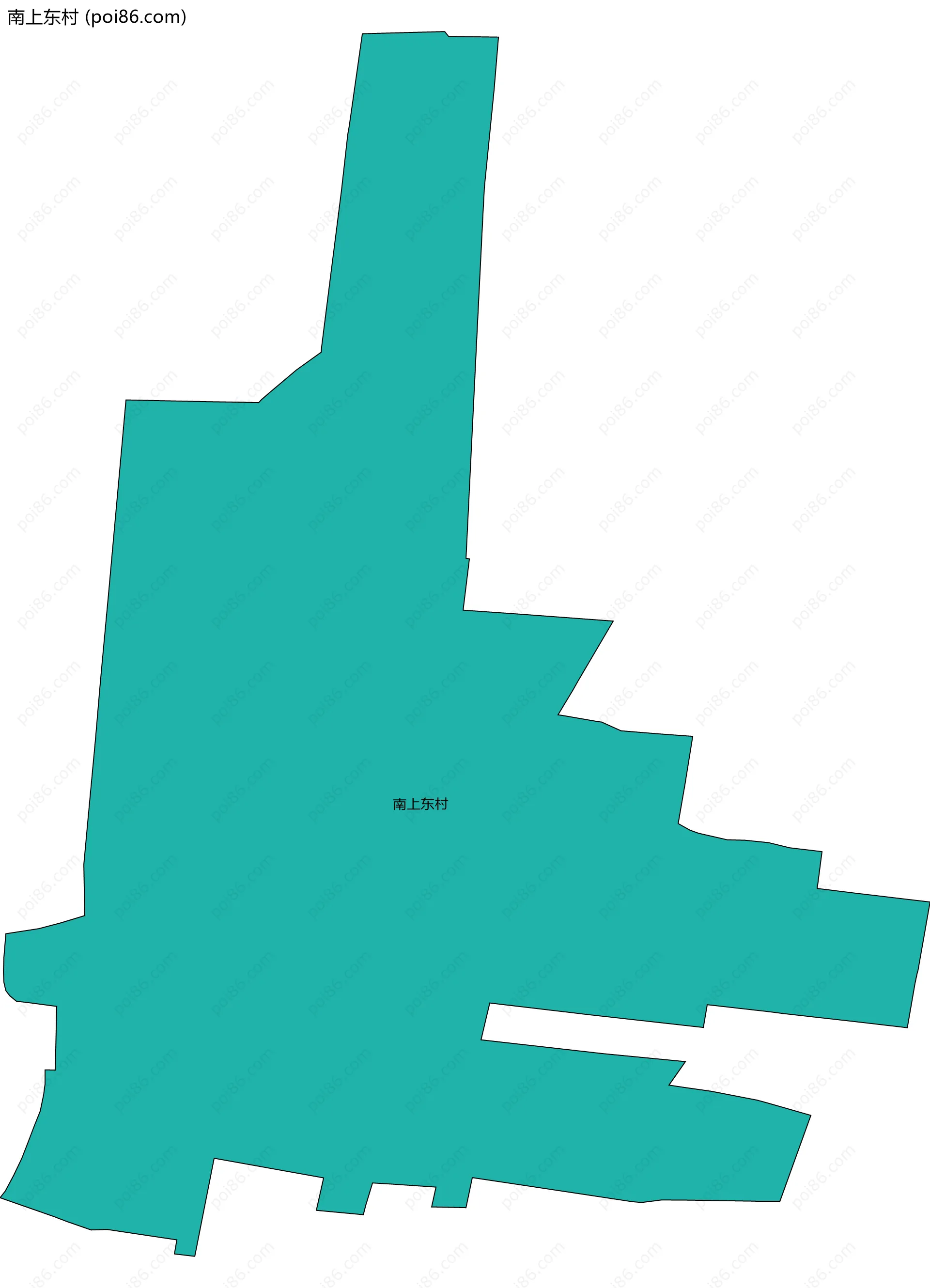 南上东村边界地图