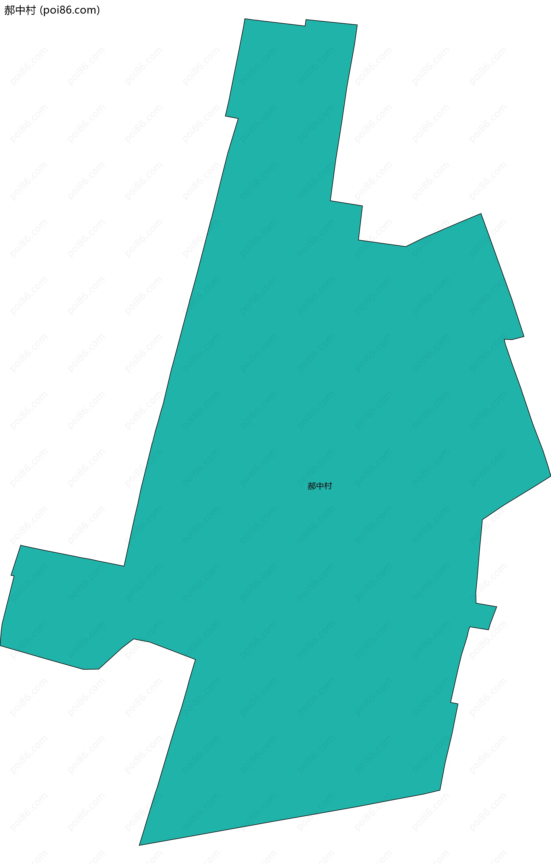 郝中村边界地图