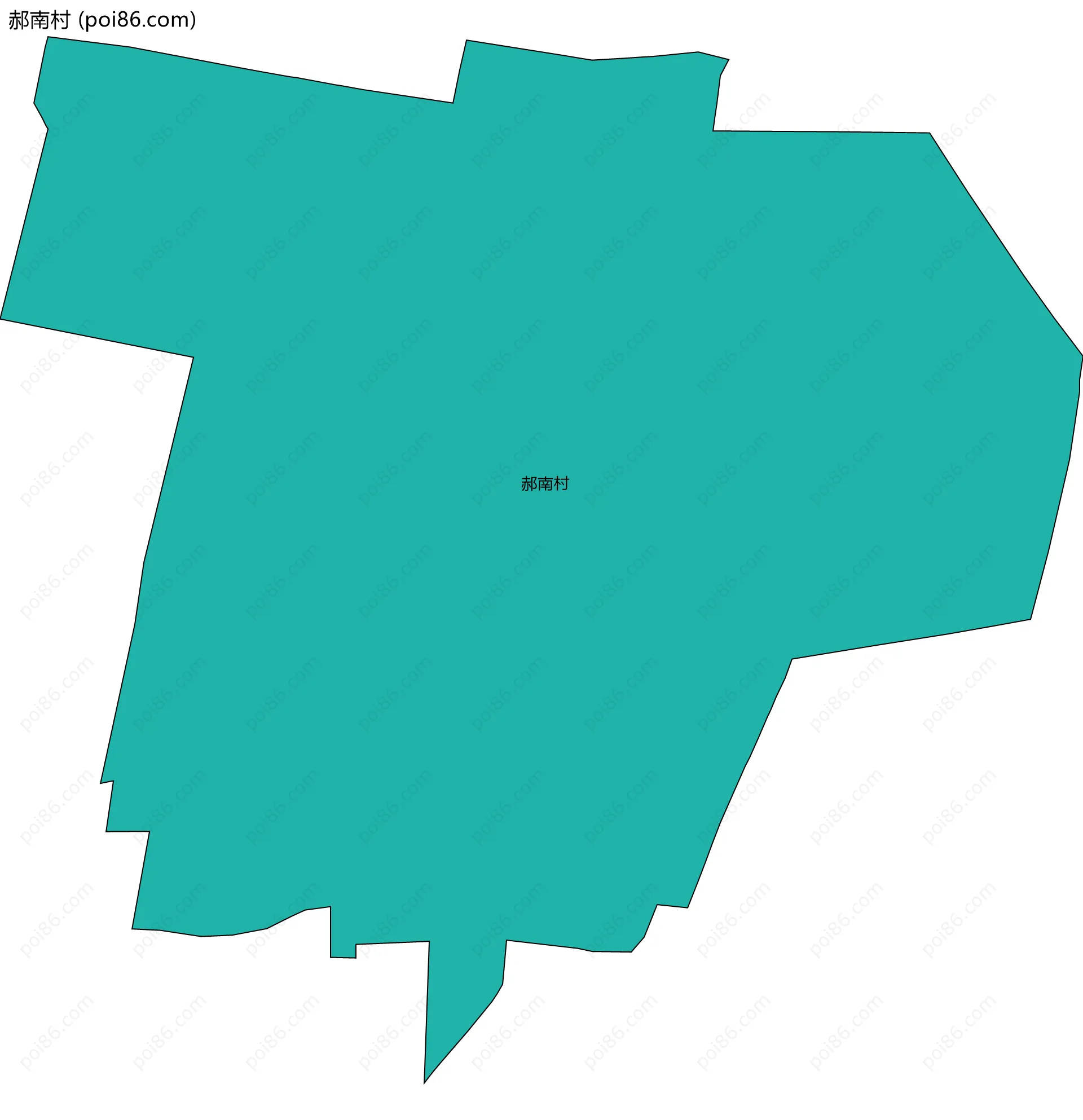 郝南村边界地图