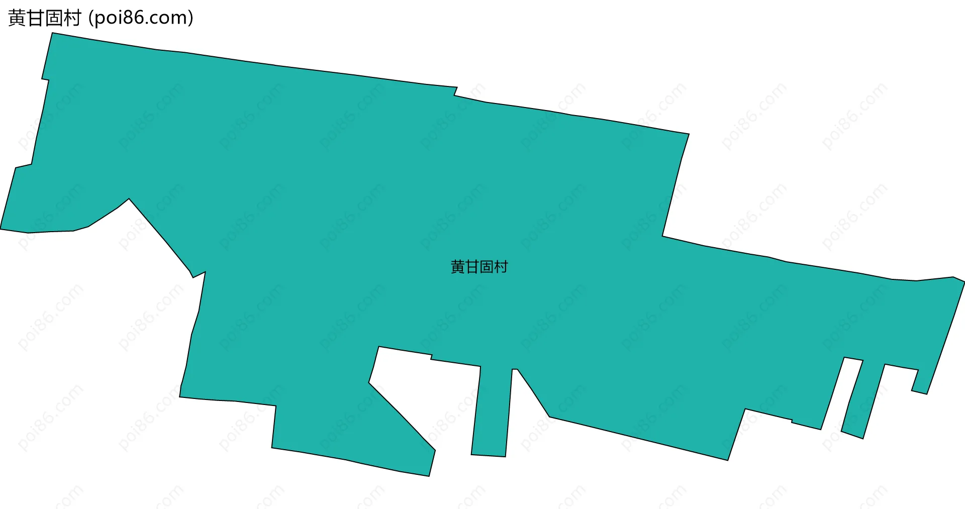 黄甘固村边界地图