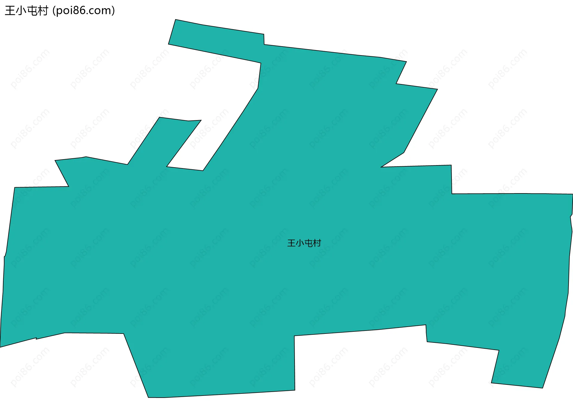王小屯村边界地图