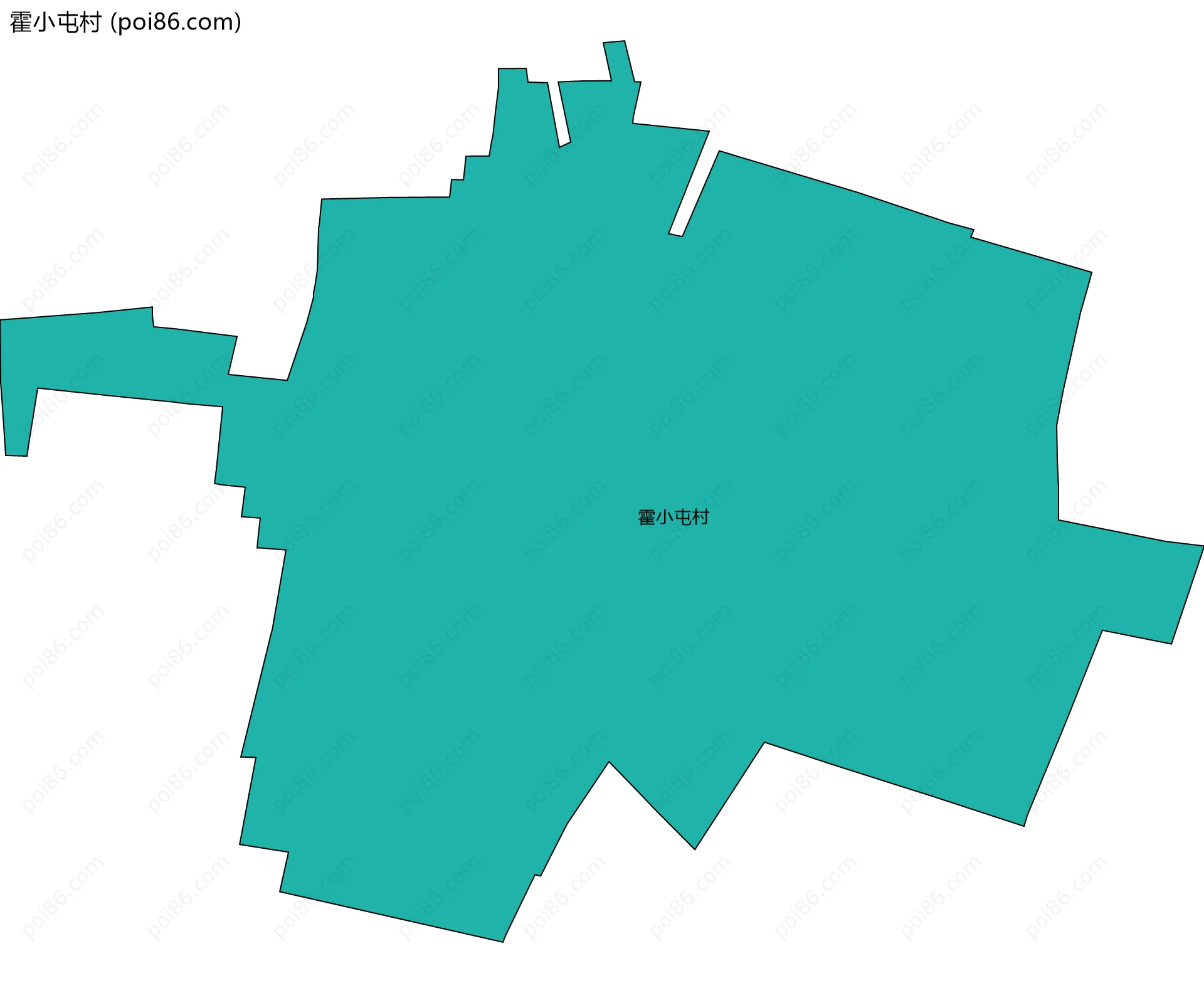 霍小屯村边界地图