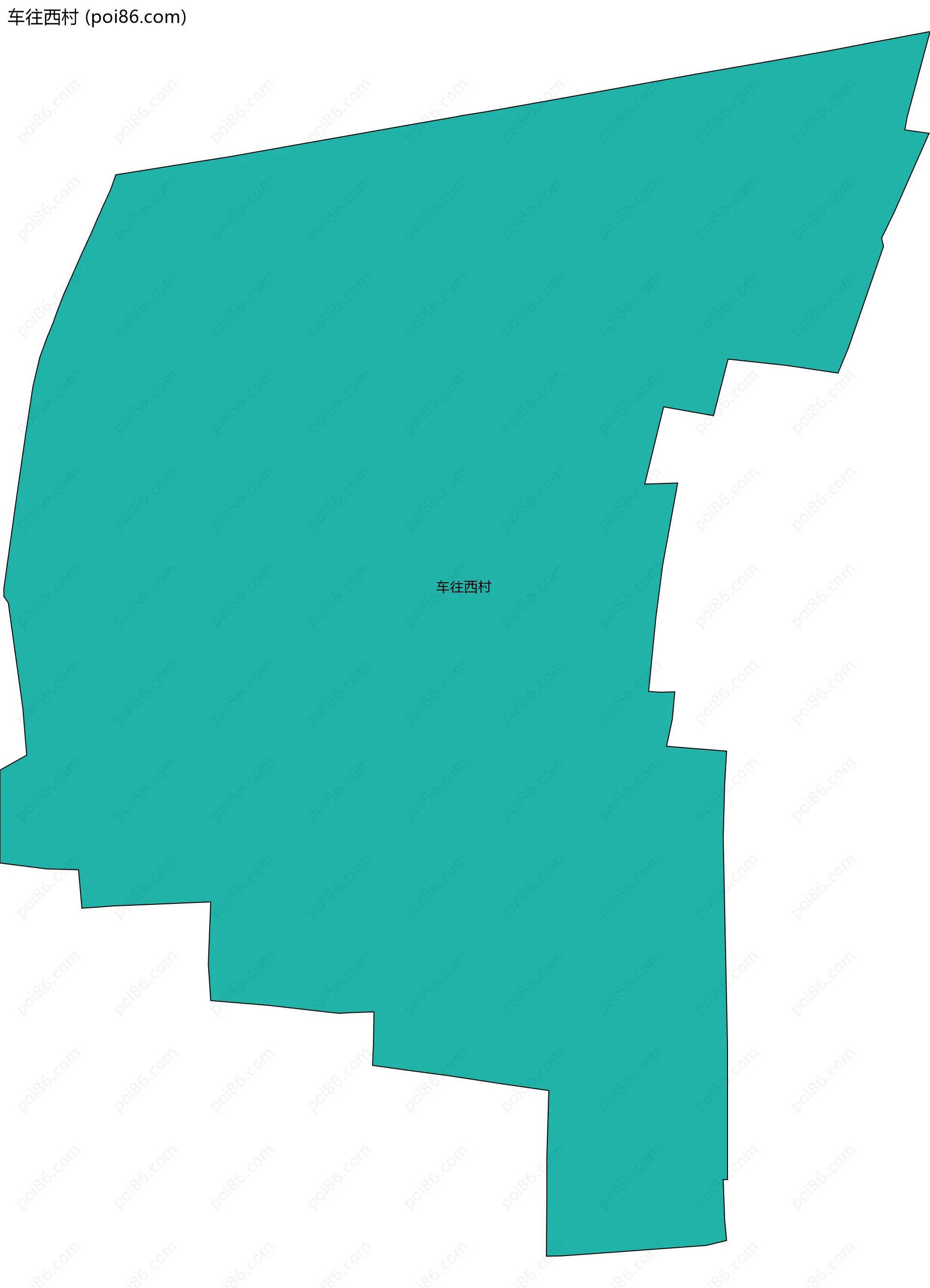 车往西村边界地图
