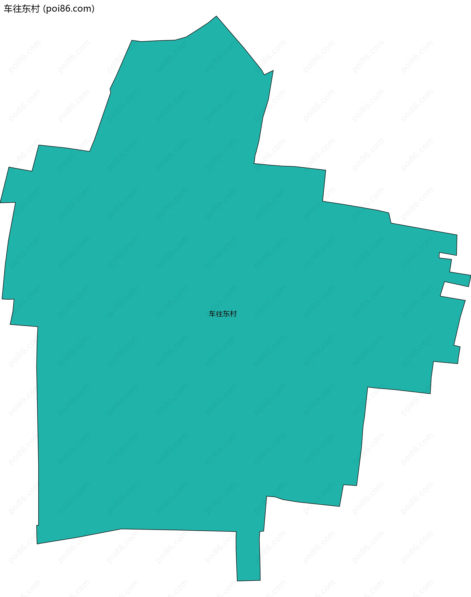 车往东村边界地图