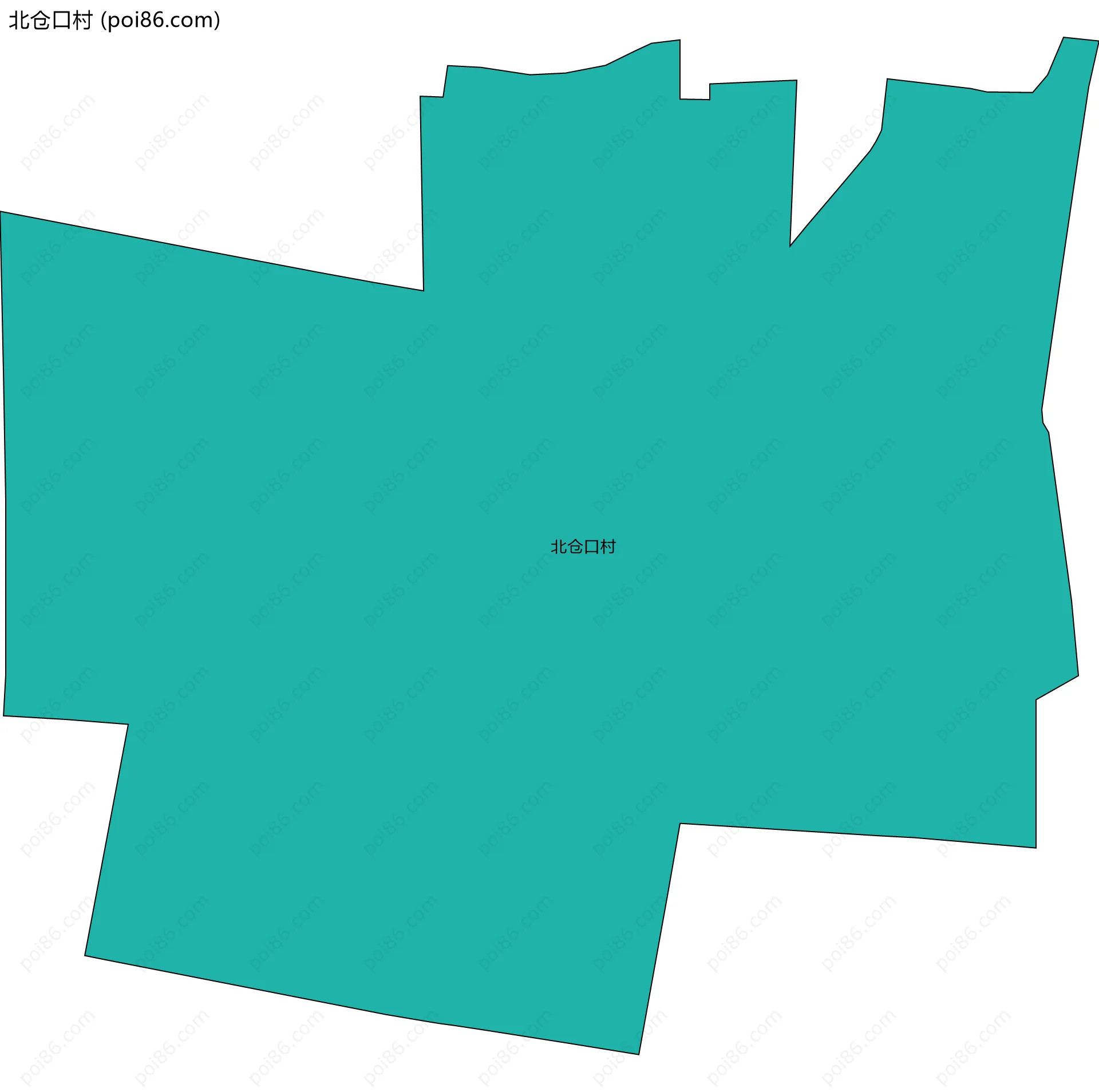 北仓口村边界地图