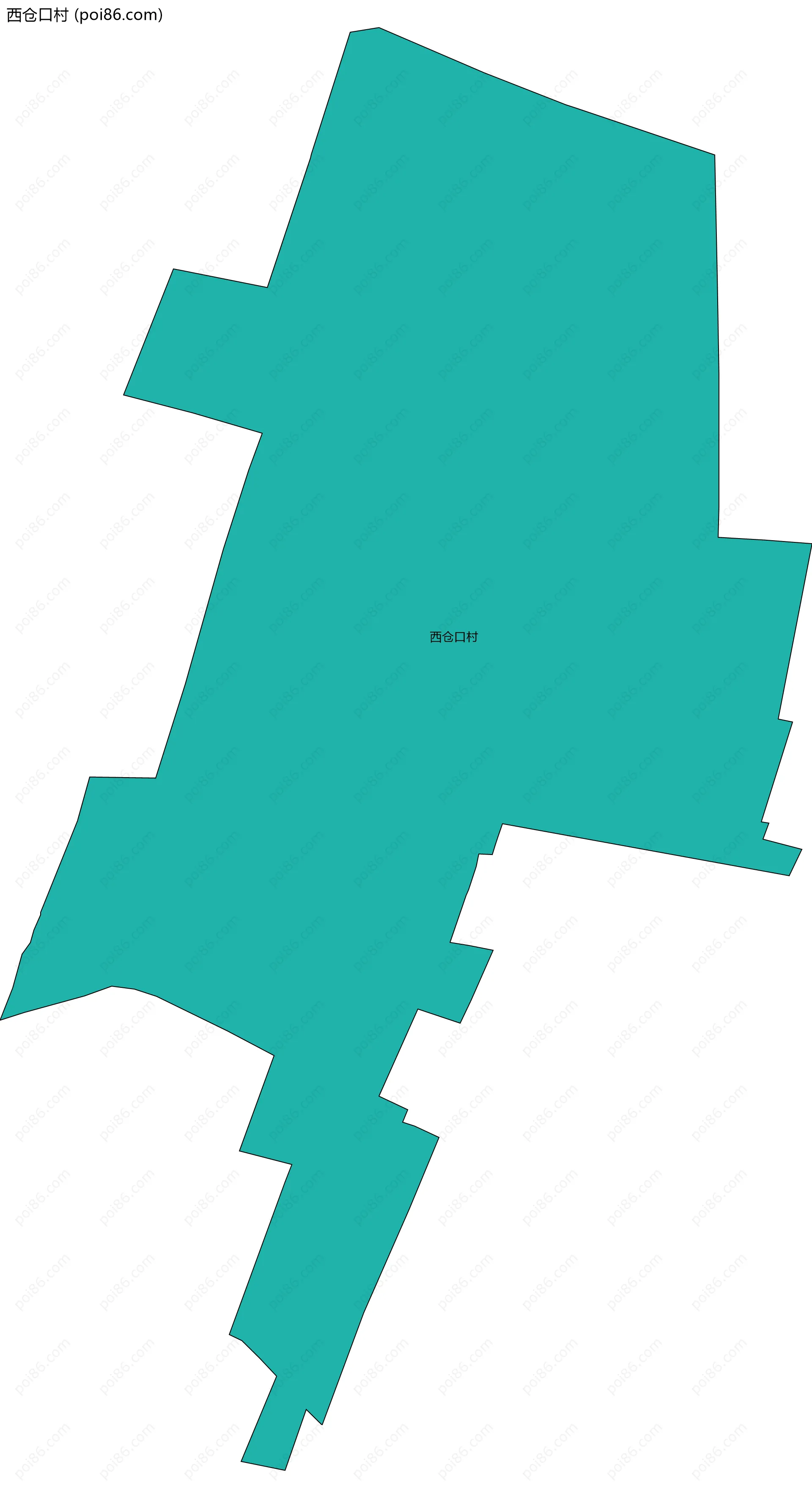 西仓口村边界地图