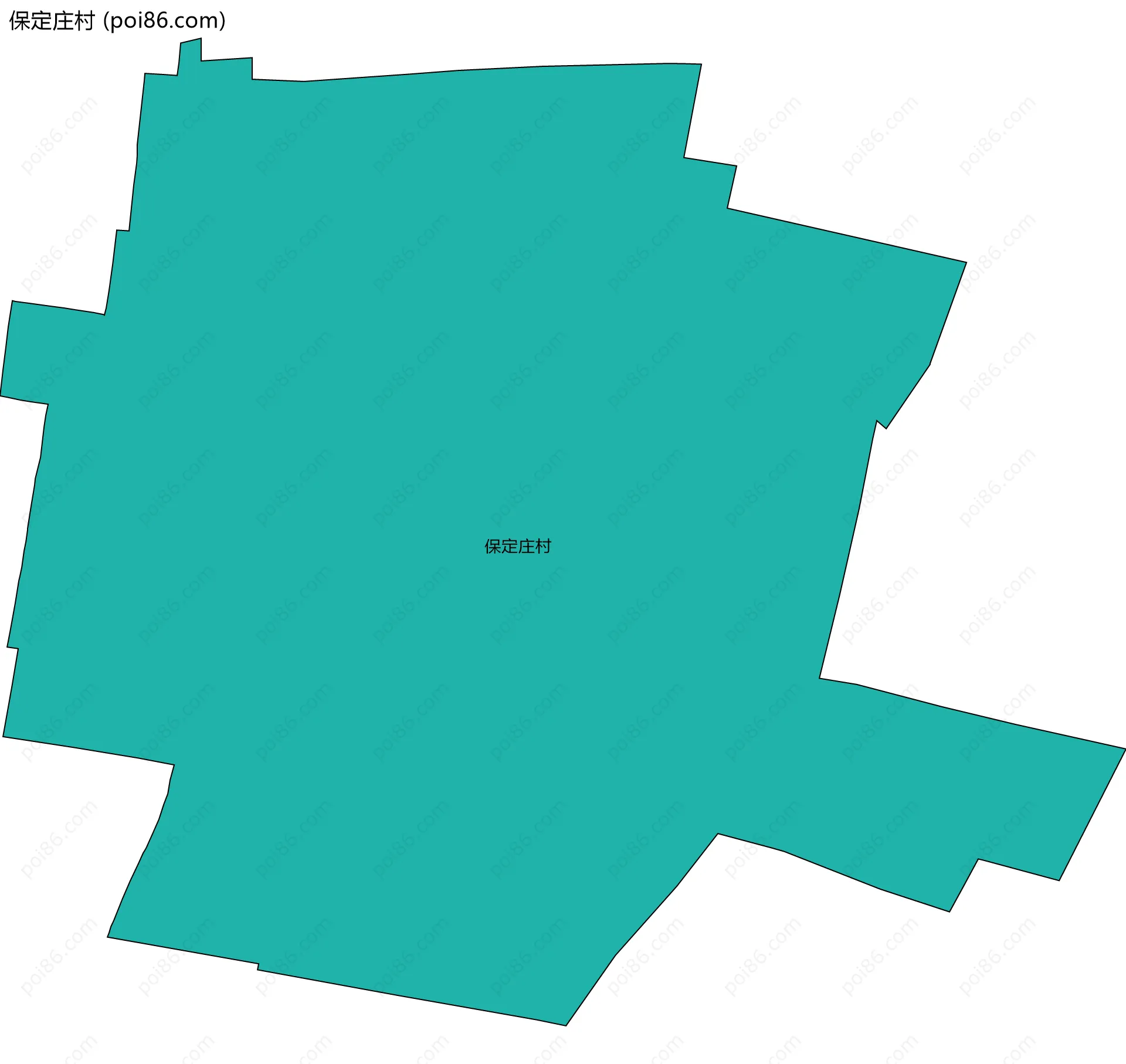 保定庄村边界地图