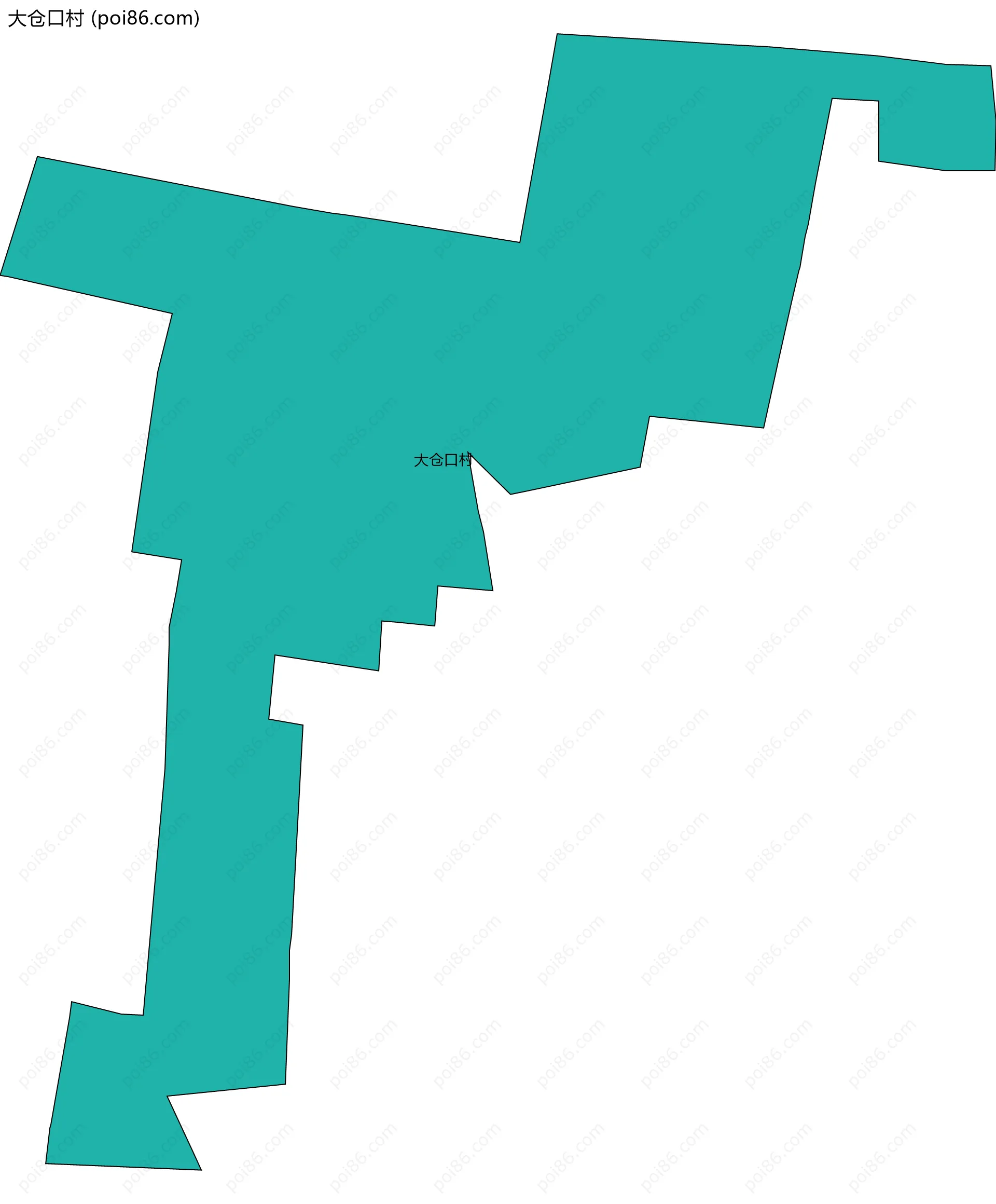 大仓口村边界地图