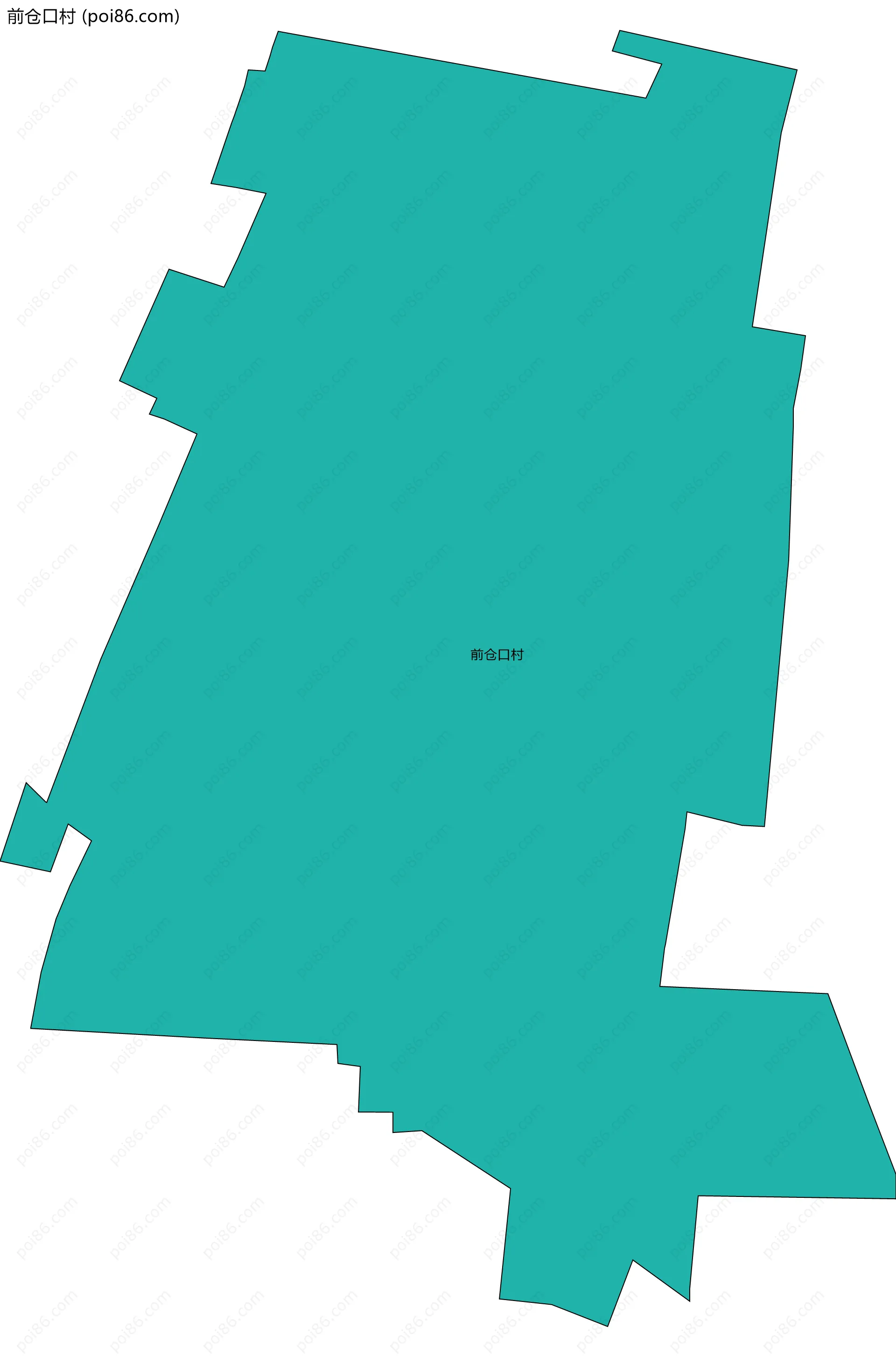 前仓口村边界地图