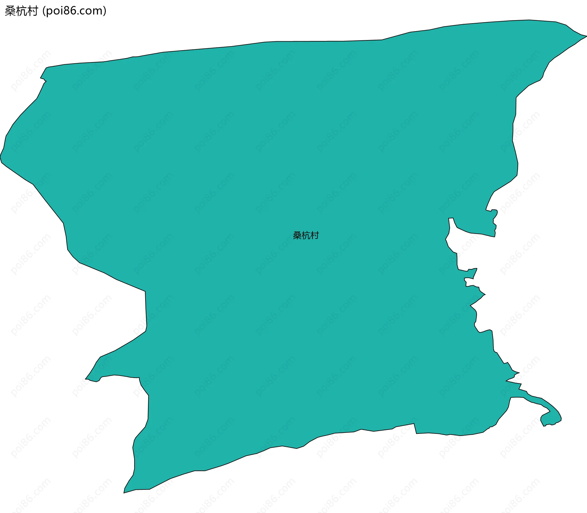 桑杭村边界地图