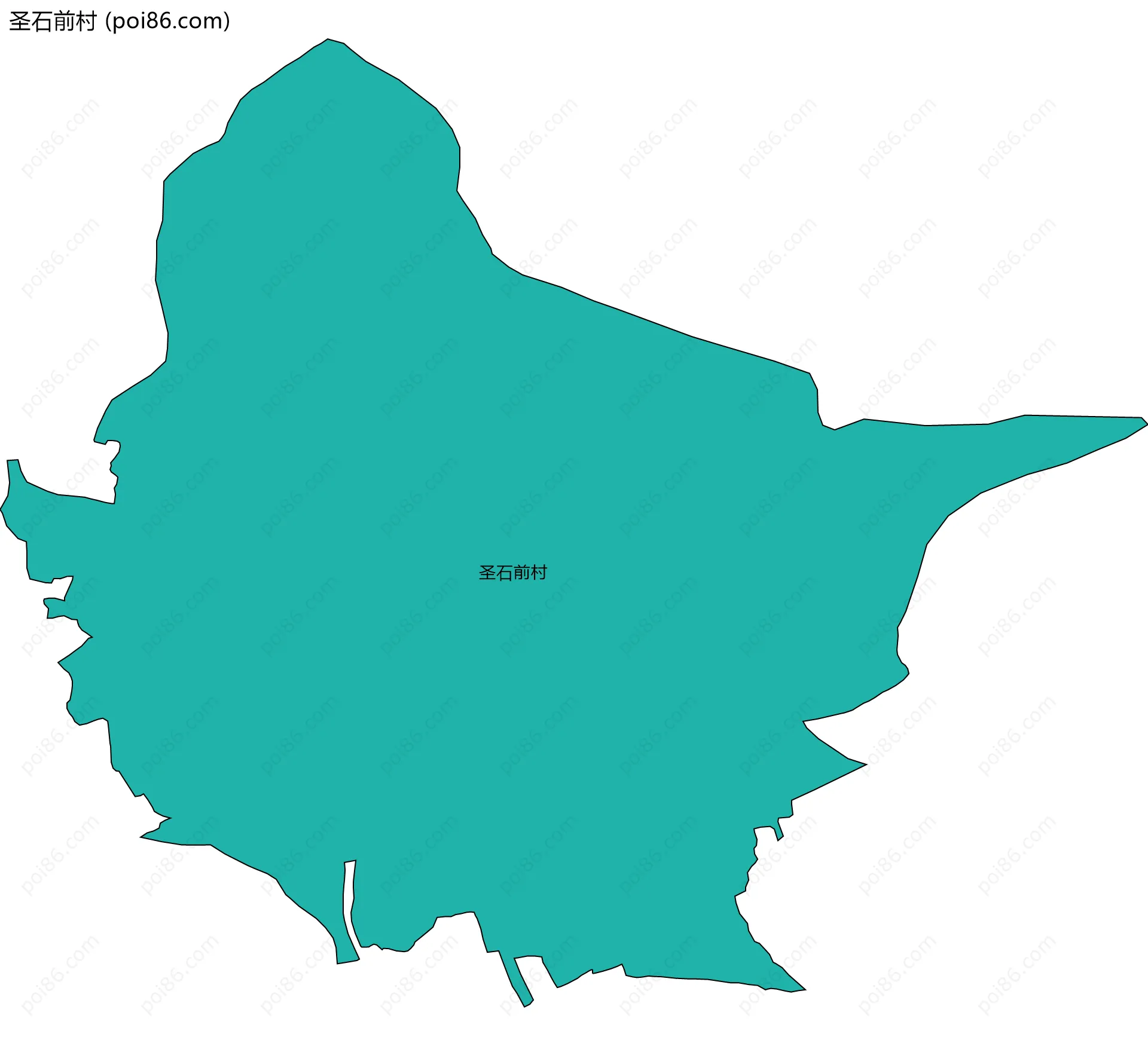 圣石前村边界地图