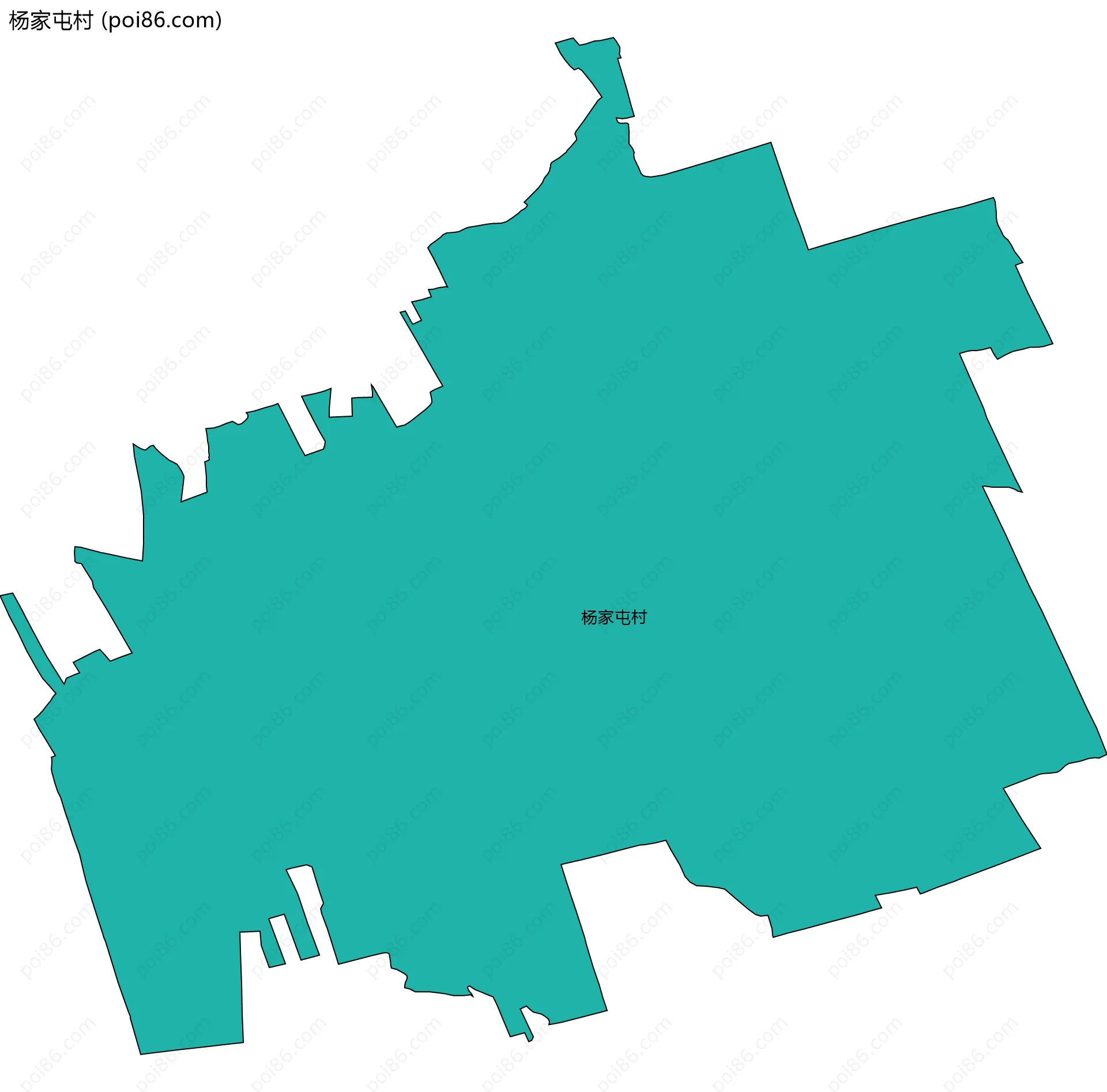 杨家屯村边界地图