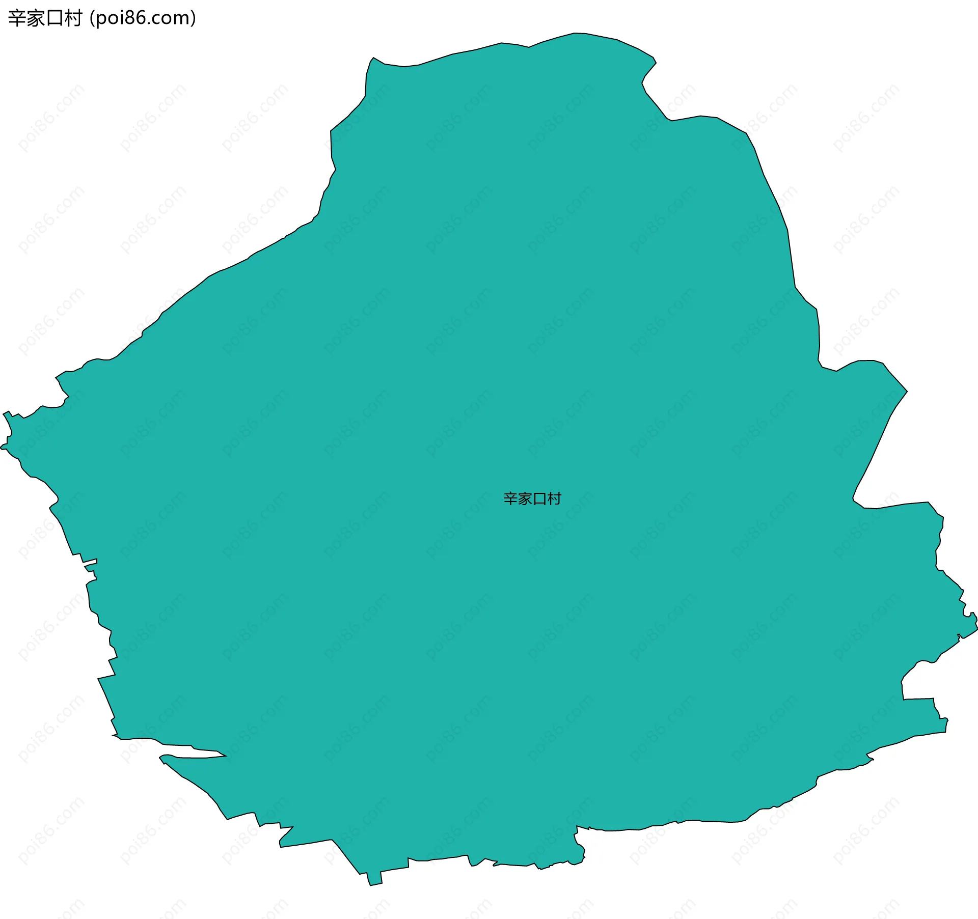 辛家口村边界地图