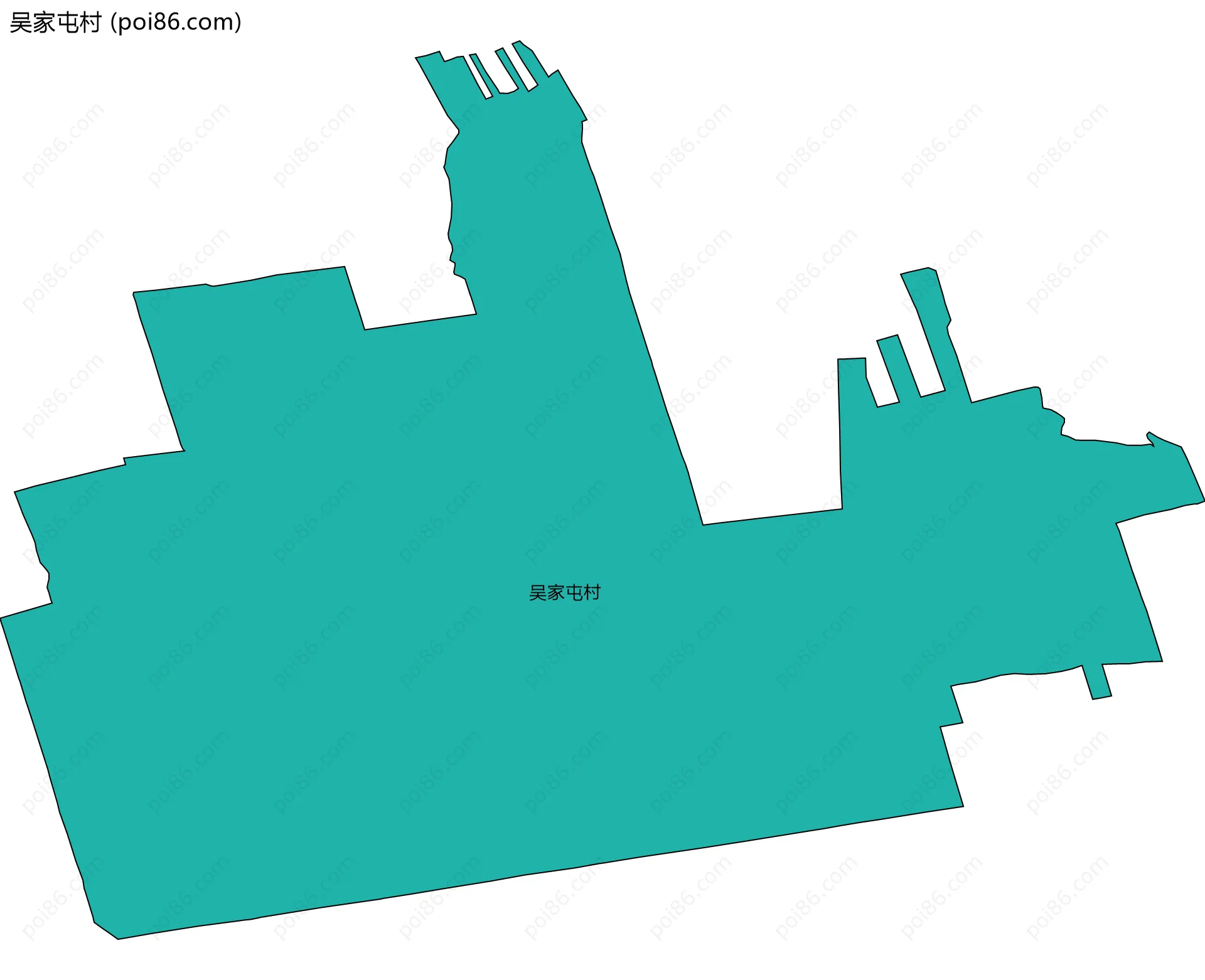 吴家屯村边界地图