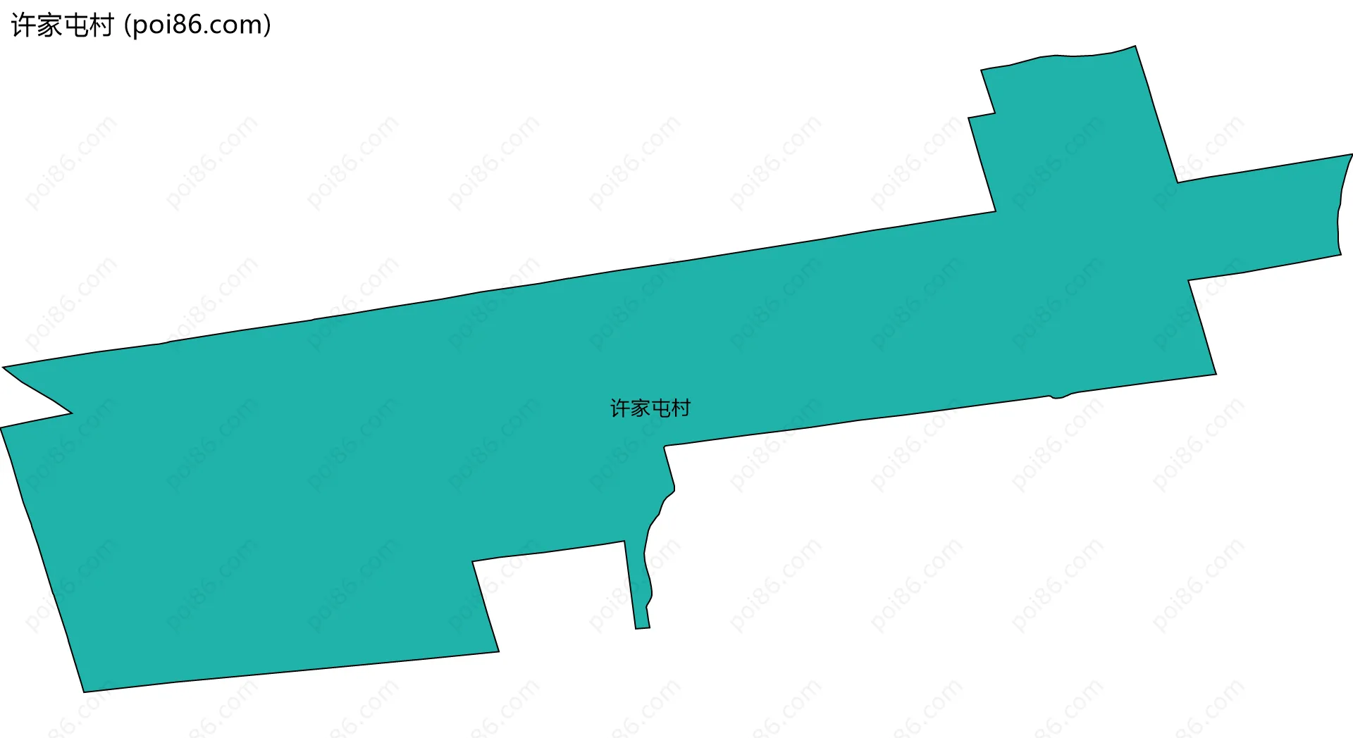 许家屯村边界地图