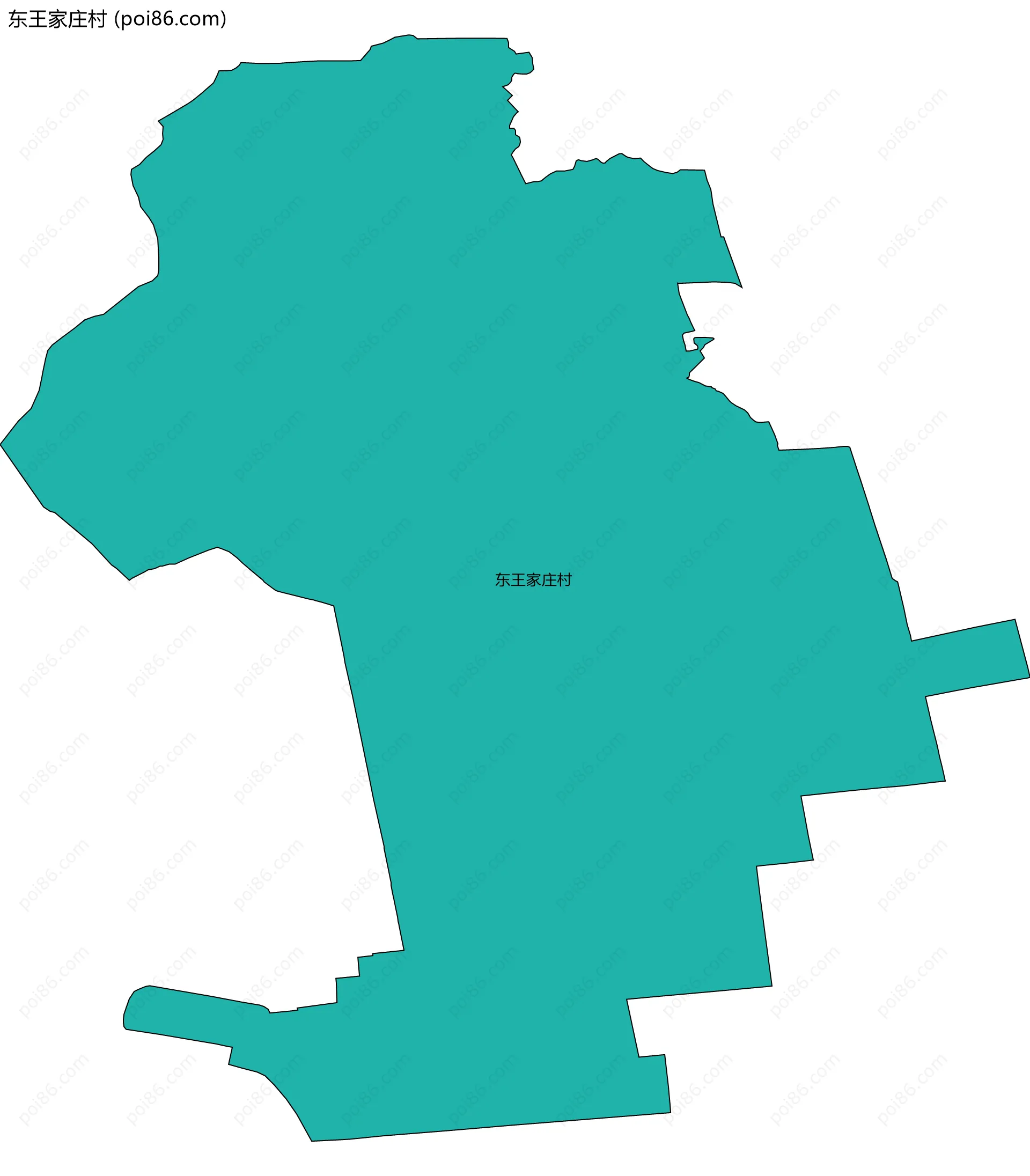 东王家庄村边界地图