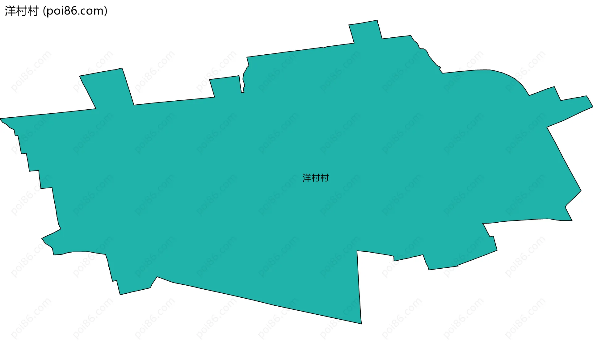 洋村村边界地图
