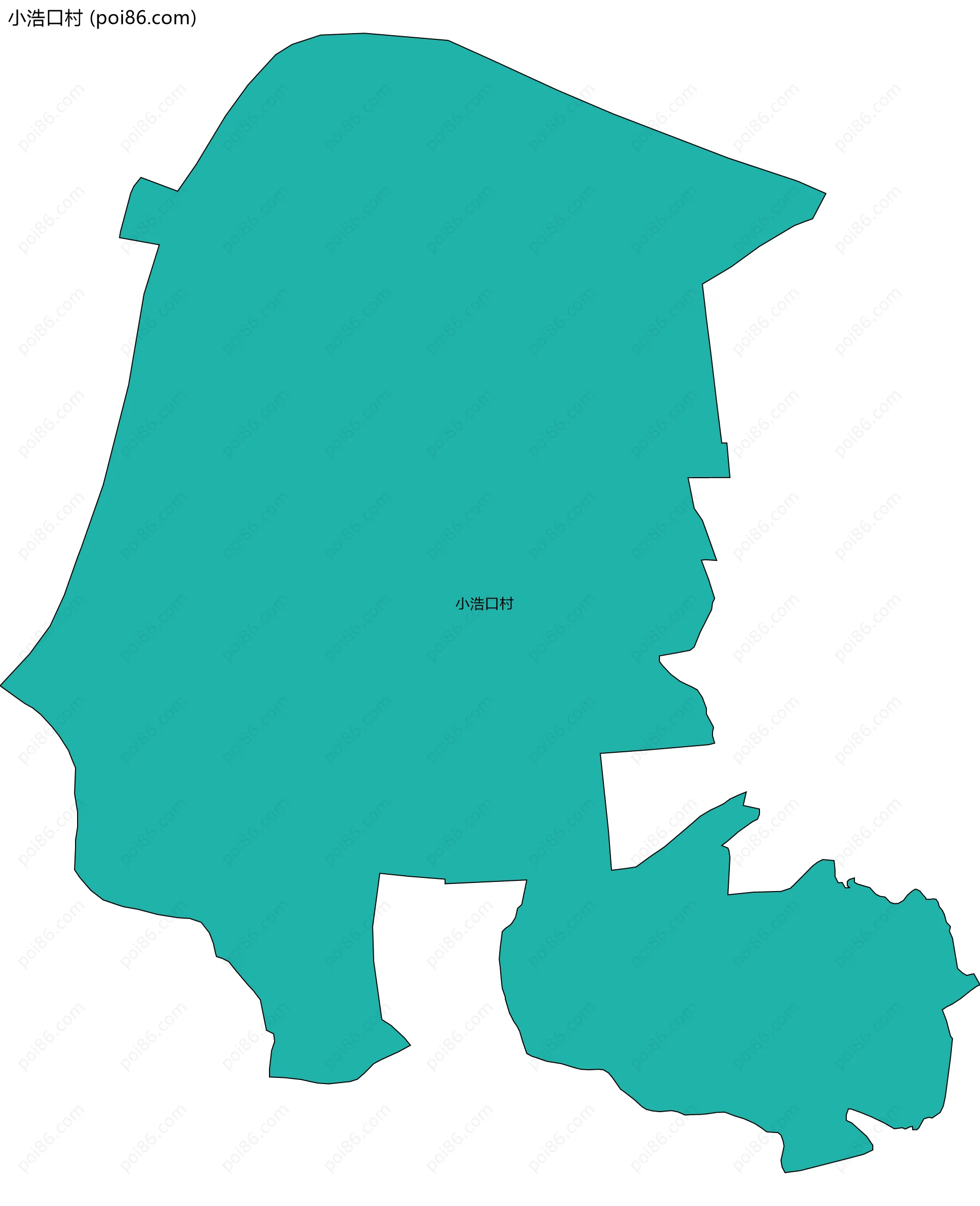 小浩口村边界地图