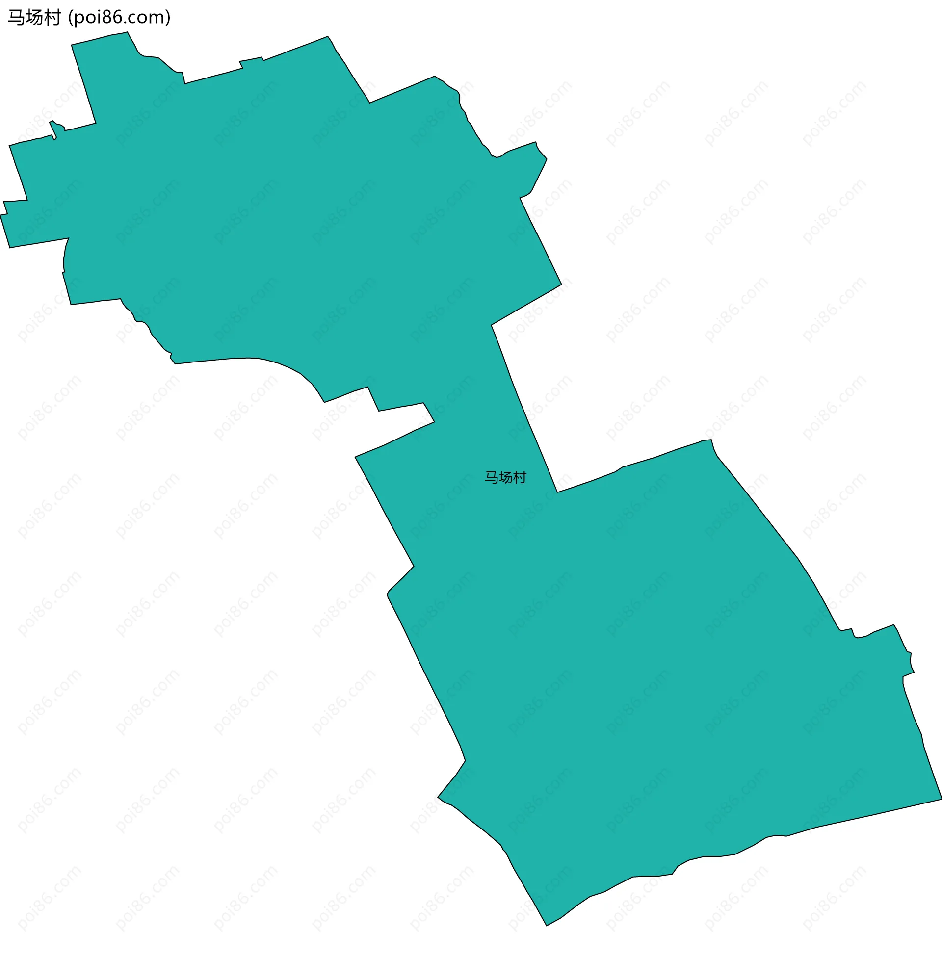 马场村边界地图