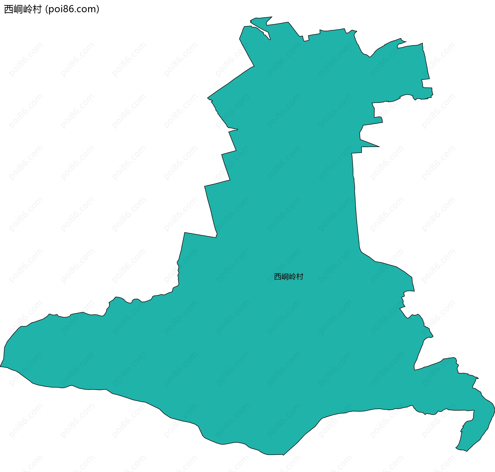 西峒岭村边界地图
