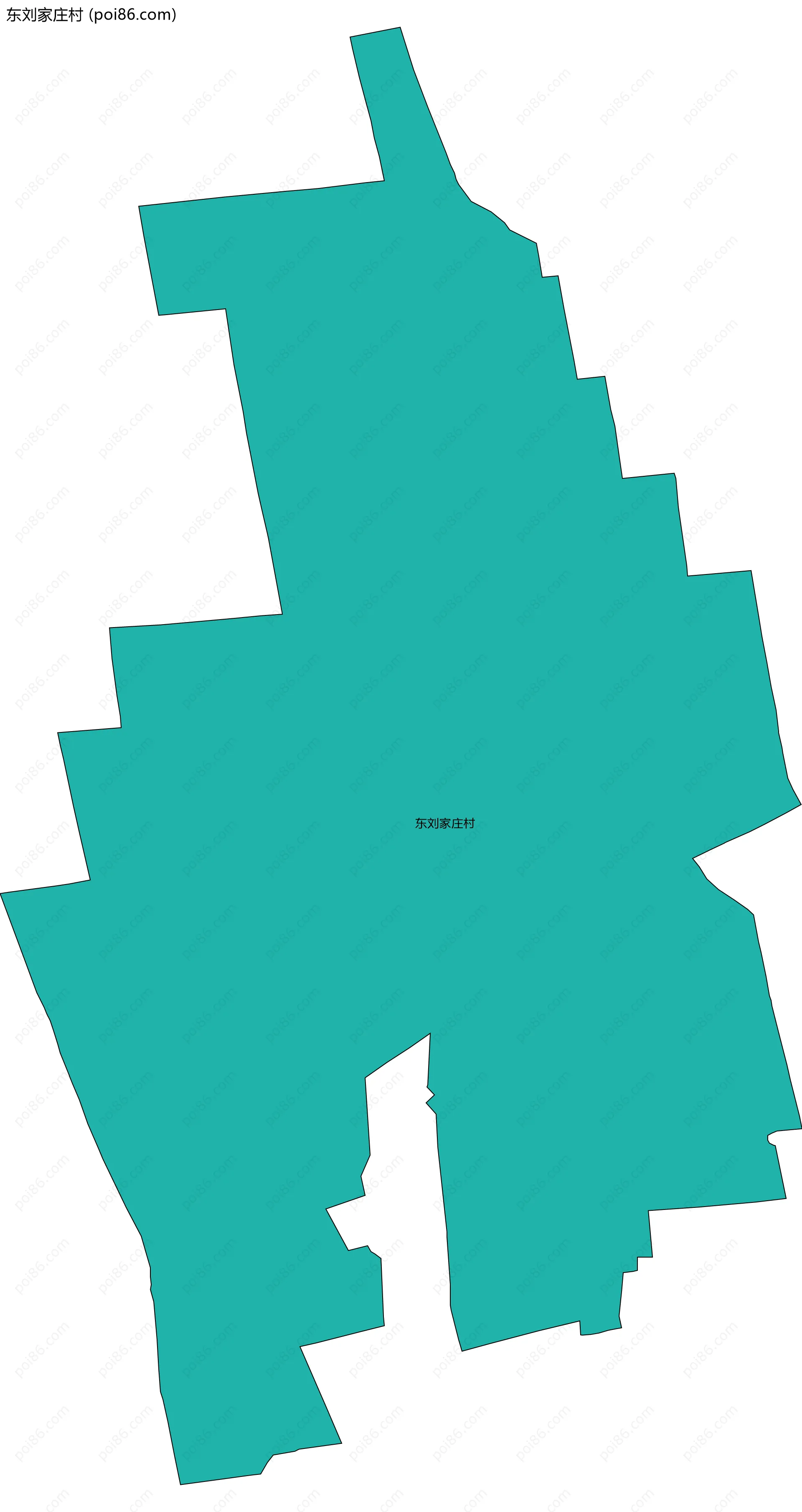 东刘家庄村边界地图