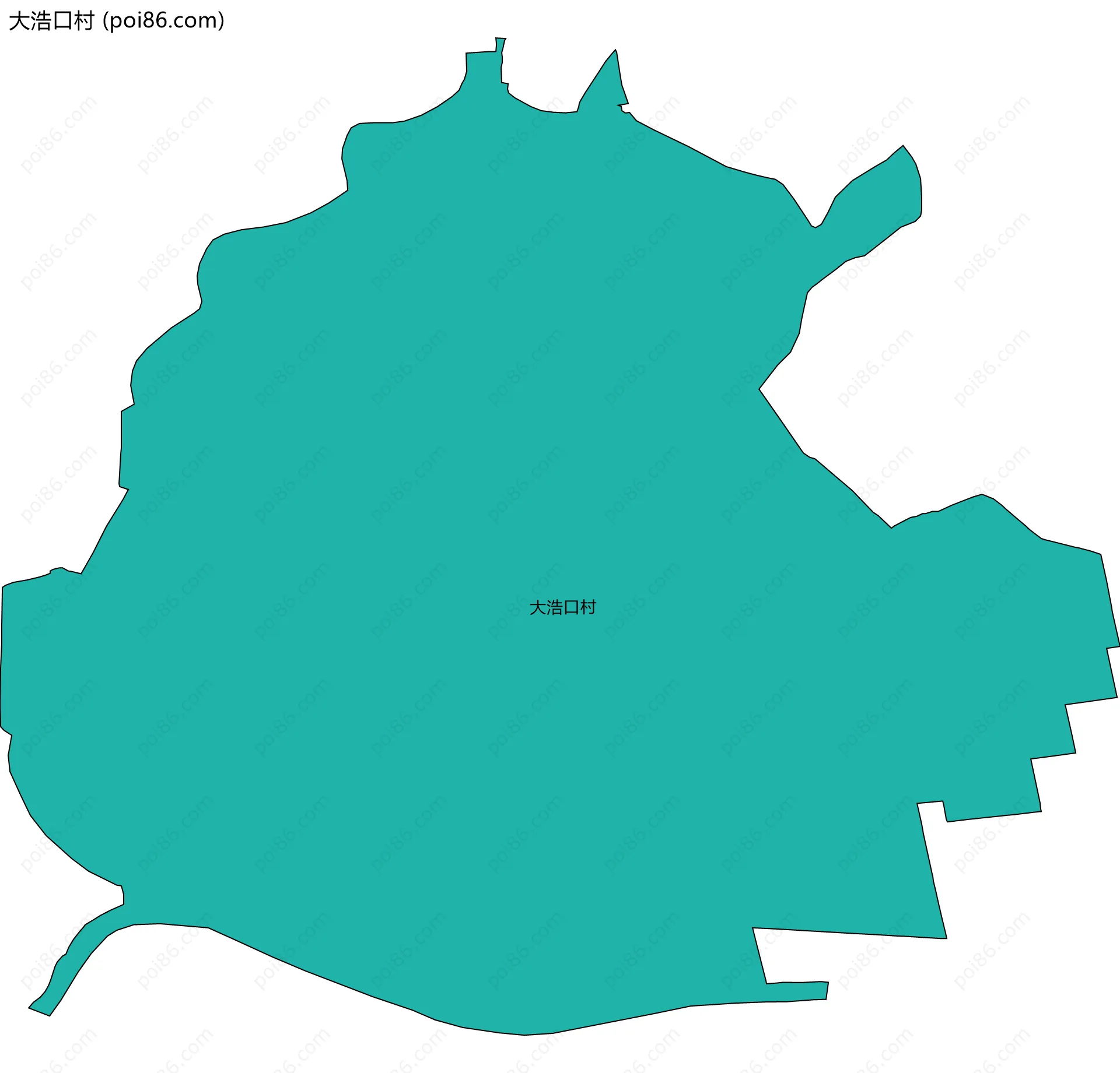 大浩口村边界地图