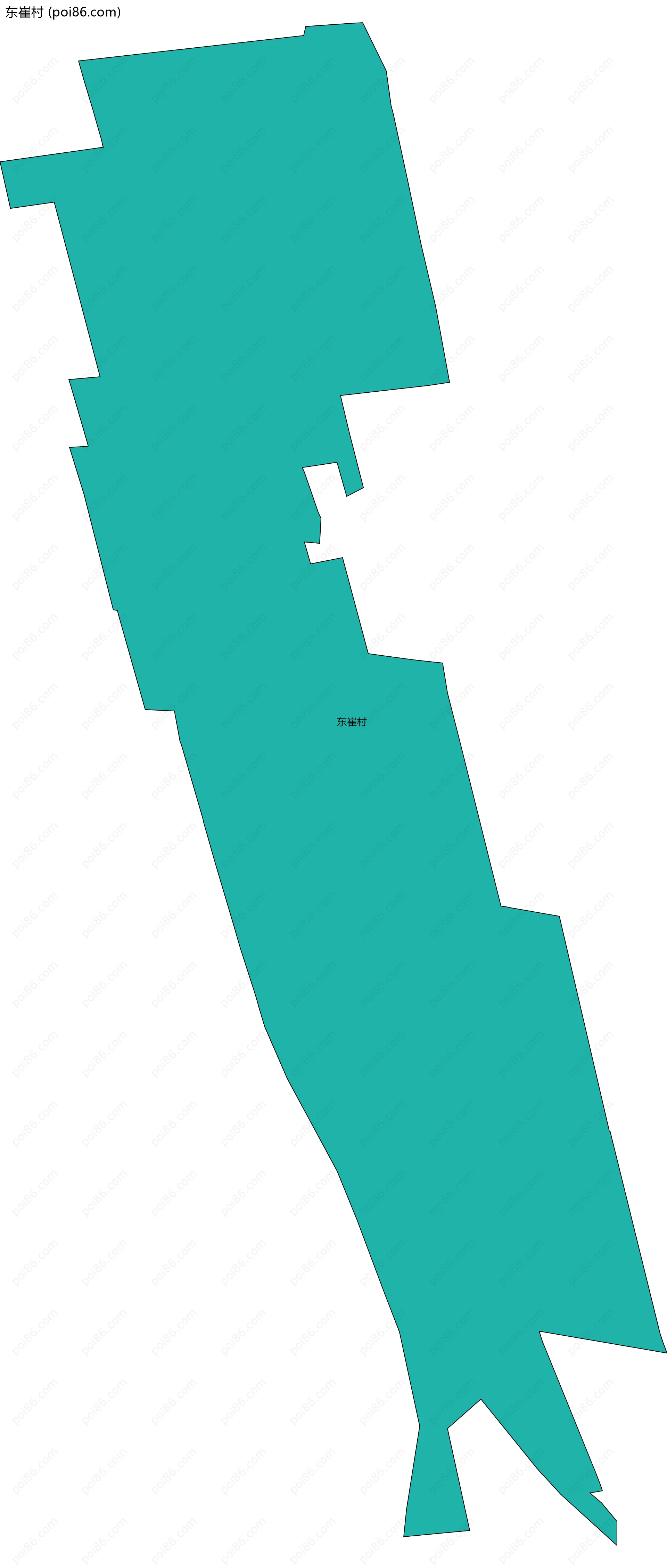 东崔村边界地图