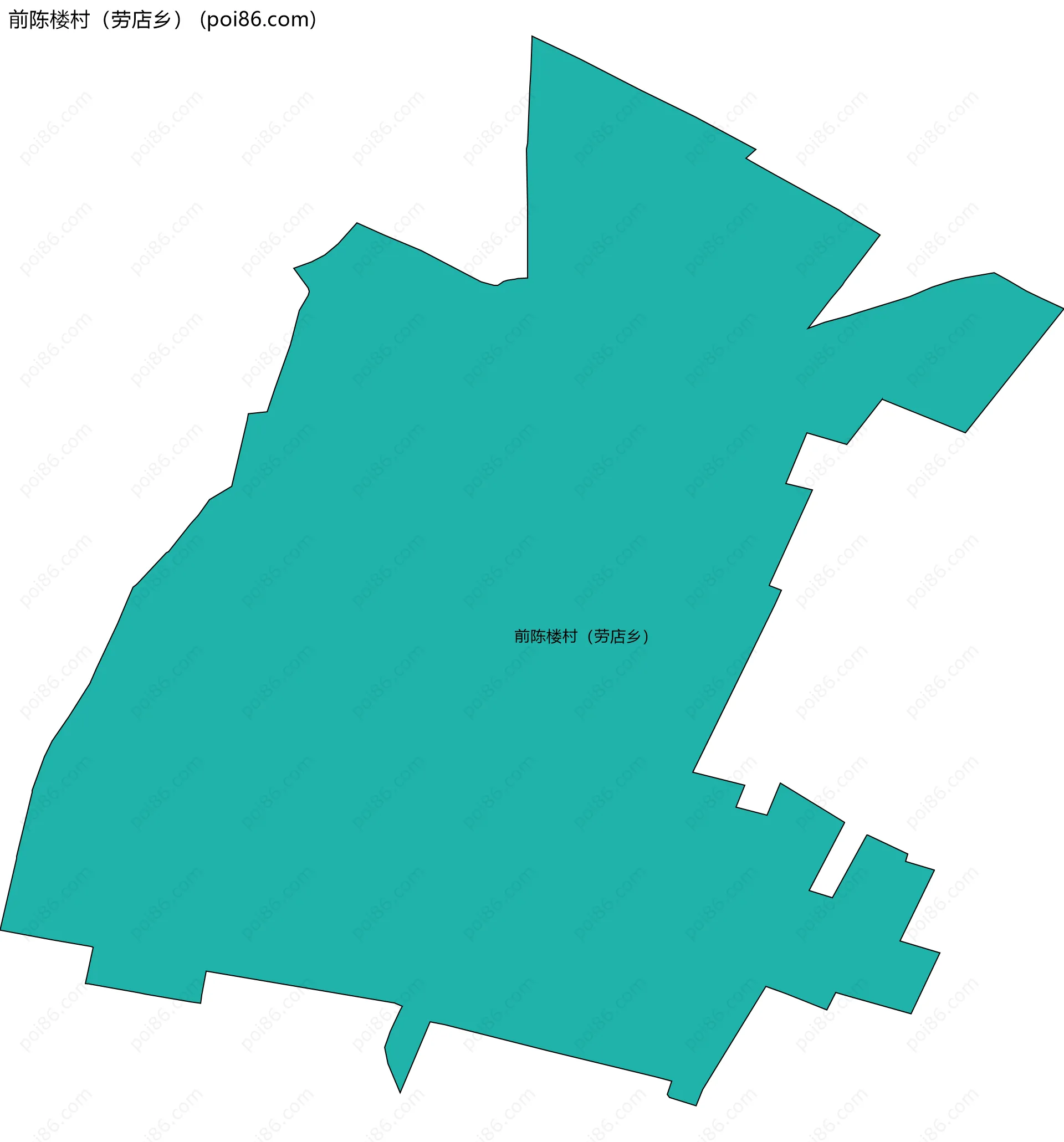 前陈楼村（劳店乡）边界地图