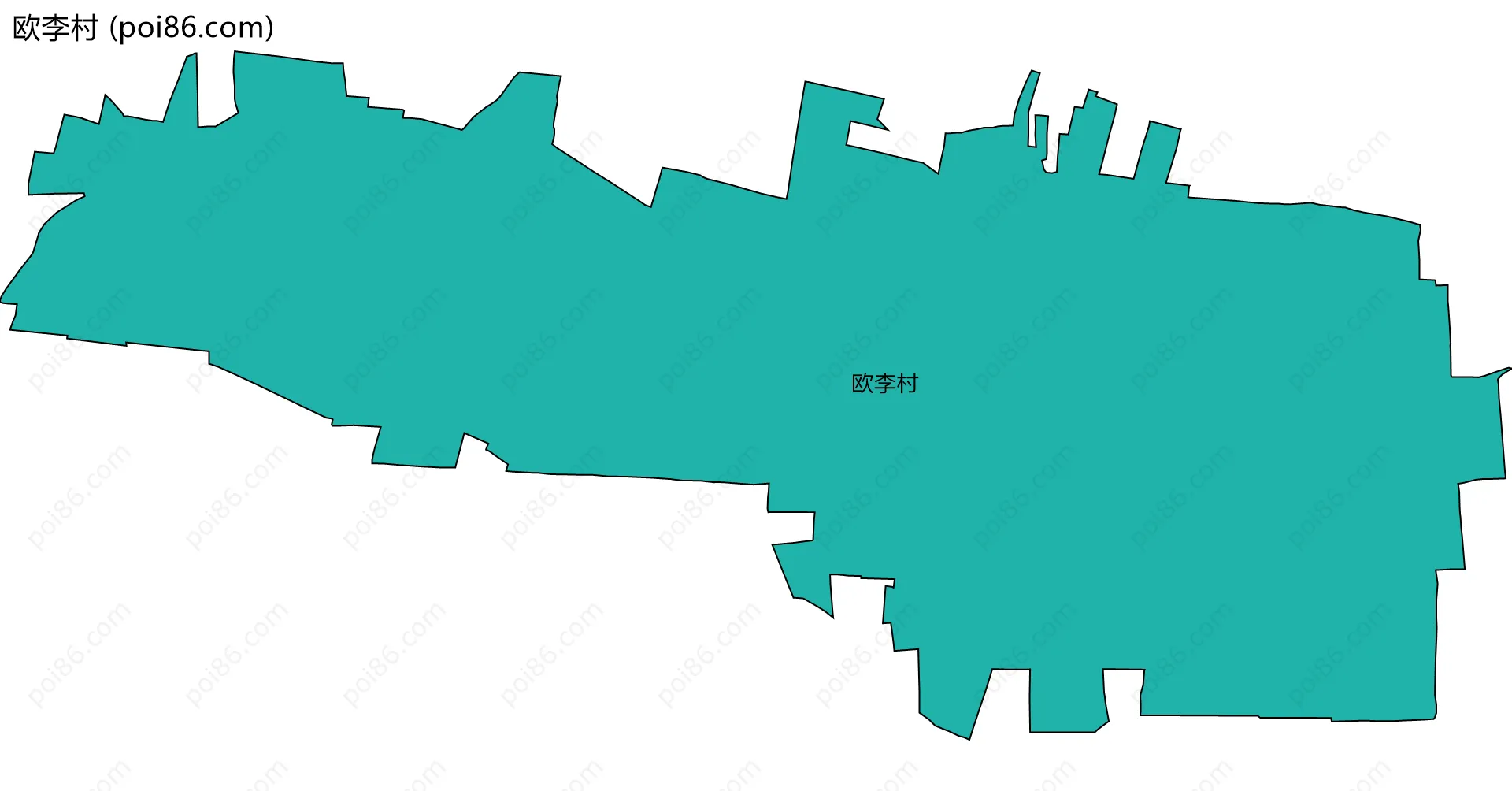 欧李村边界地图