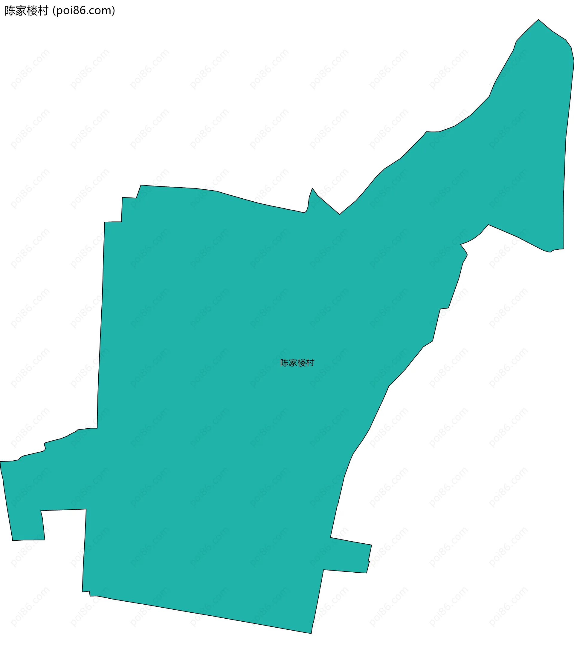 陈家楼村边界地图