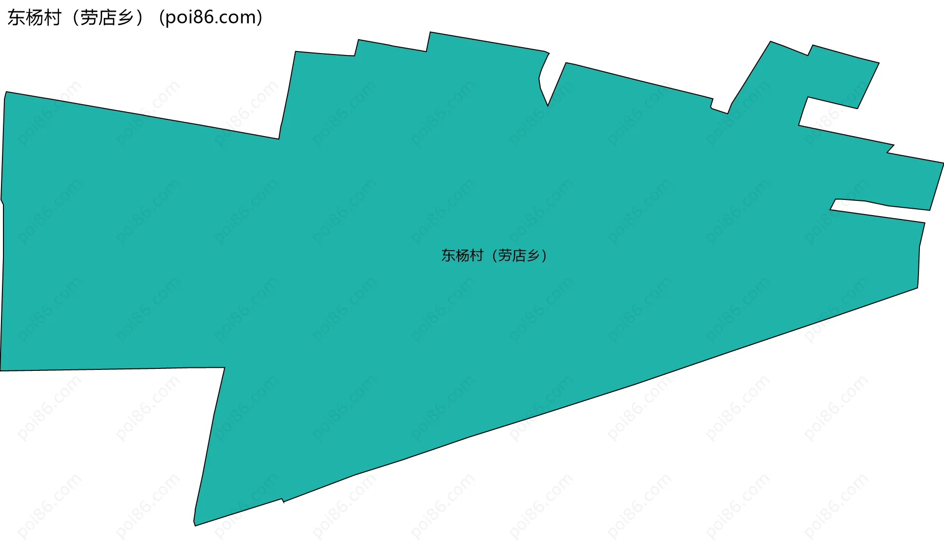 东杨村（劳店乡）边界地图
